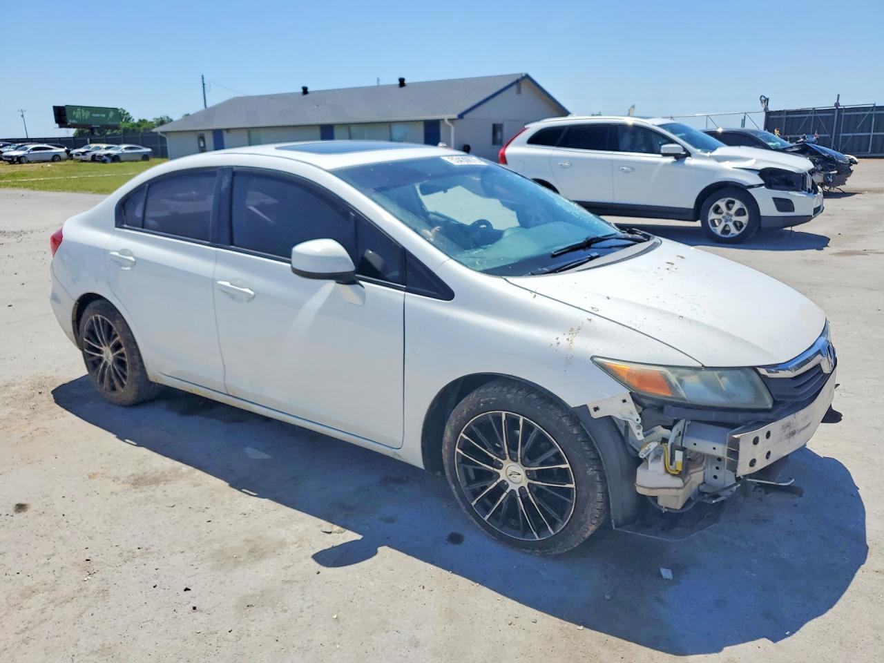 2012 Honda Civic Ex White vin: 19XFB2F86CE067744
