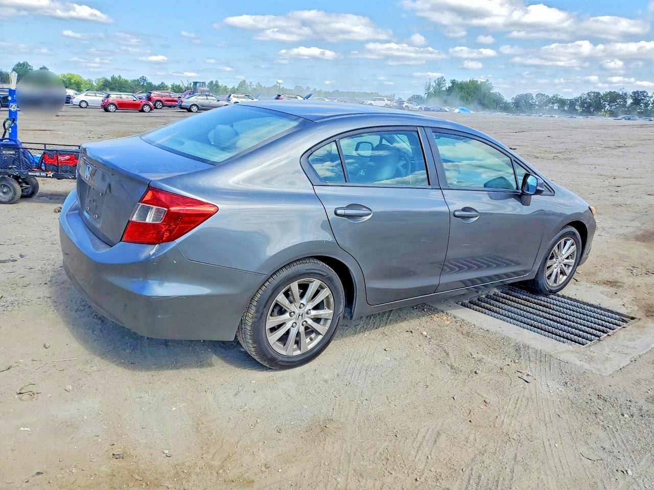 2012 Honda Civic Ex Gray vin: 19XFB2F86CE081224