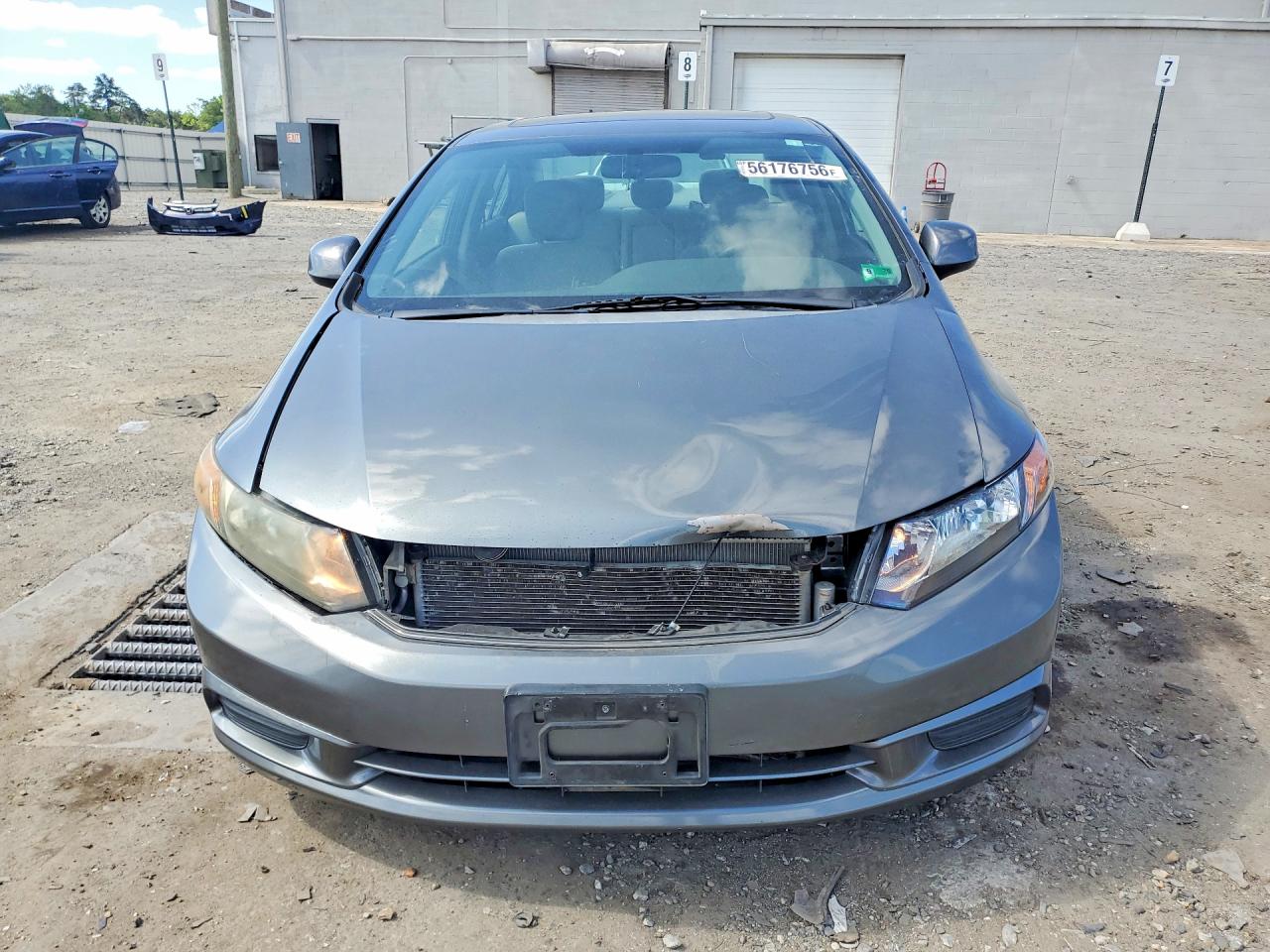 2012 Honda Civic Ex Gray vin: 19XFB2F86CE081224