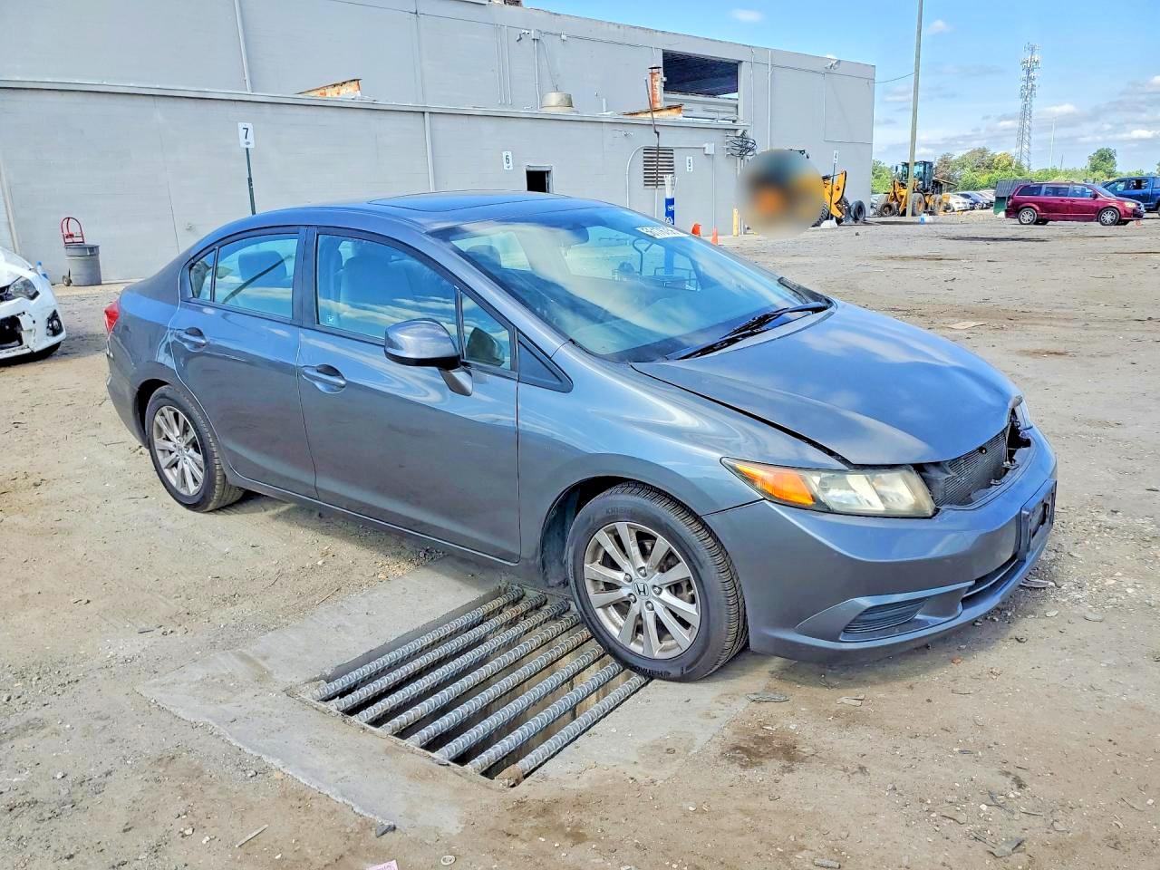 2012 Honda Civic Ex Gray vin: 19XFB2F86CE081224