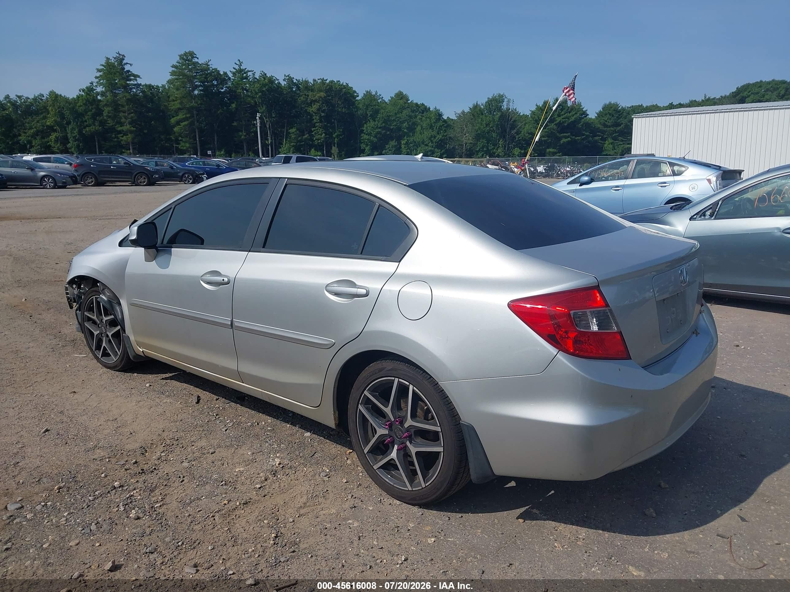 2012 Honda Civic Ex Silver vin: 19XFB2F86CE320383