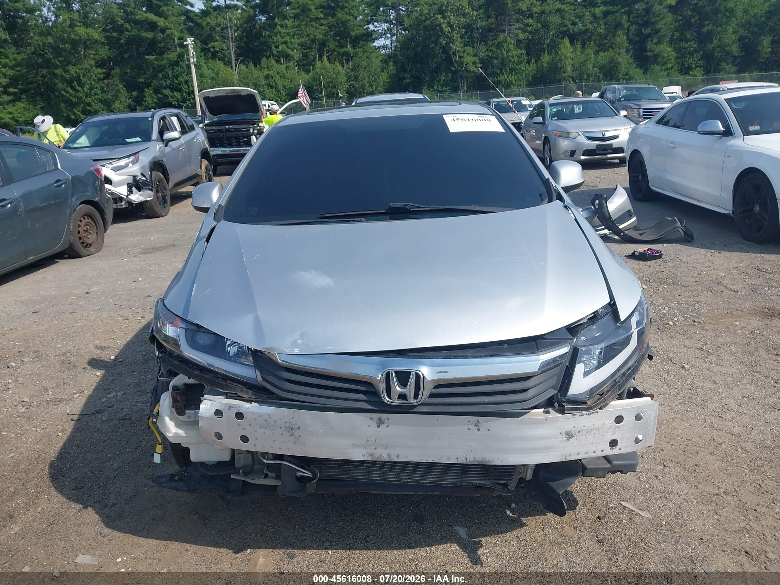 2012 Honda Civic Ex Silver vin: 19XFB2F86CE320383