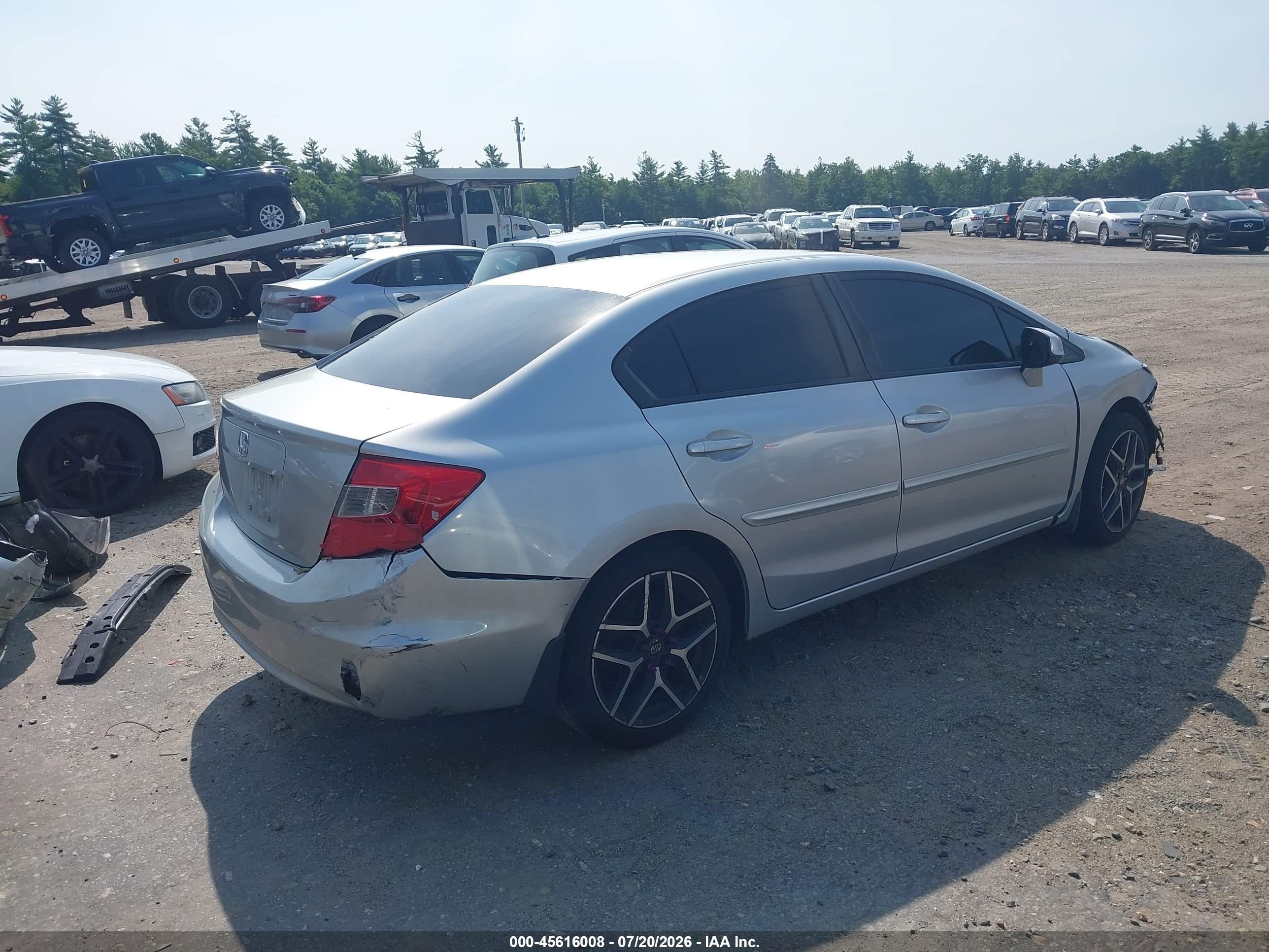 2012 Honda Civic Ex Silver vin: 19XFB2F86CE320383