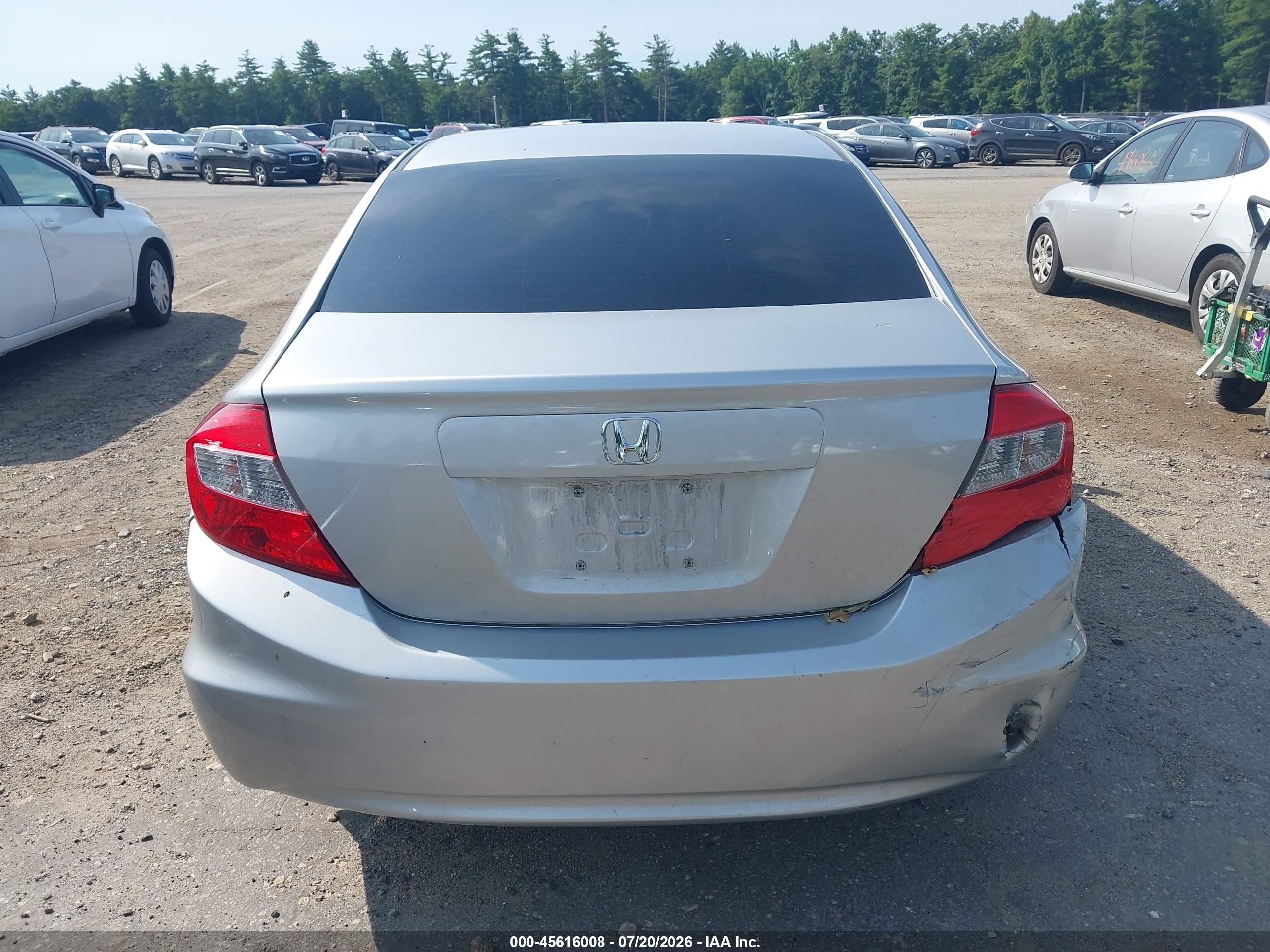 2012 Honda Civic Ex Silver vin: 19XFB2F86CE320383