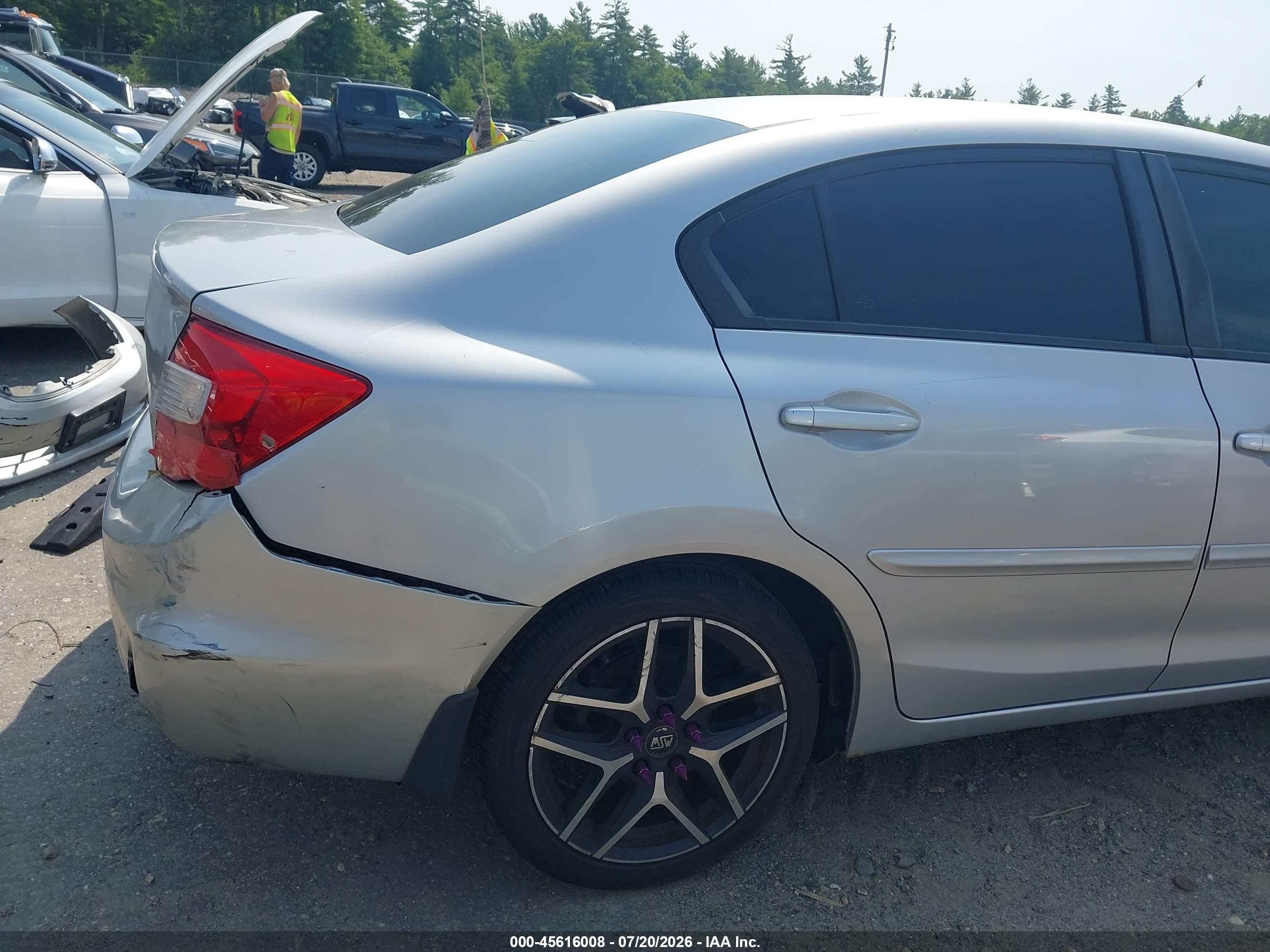 2012 Honda Civic Ex Silver vin: 19XFB2F86CE320383