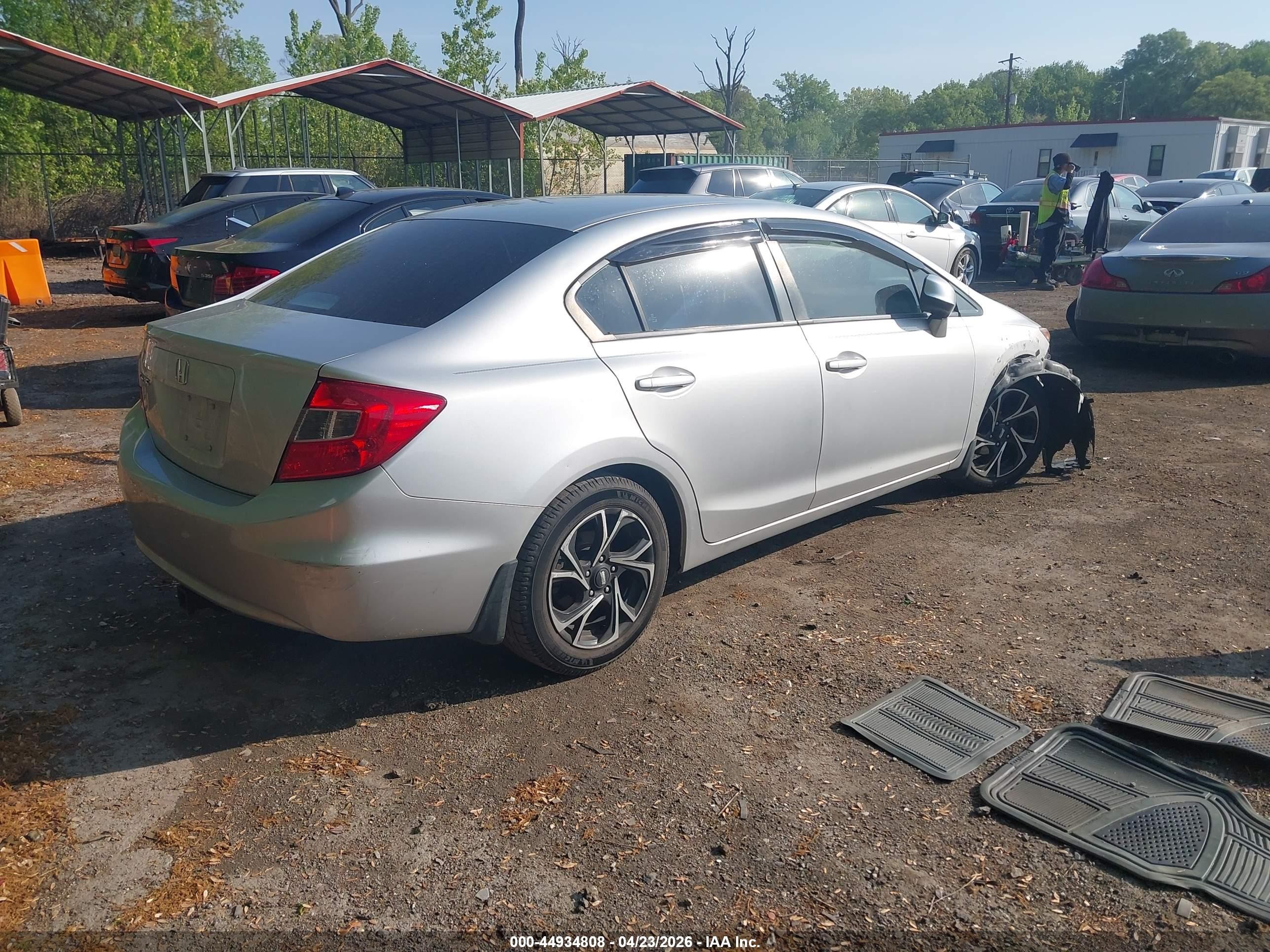 2012 Honda Civic Ex Silver vin: 19XFB2F86CE346109