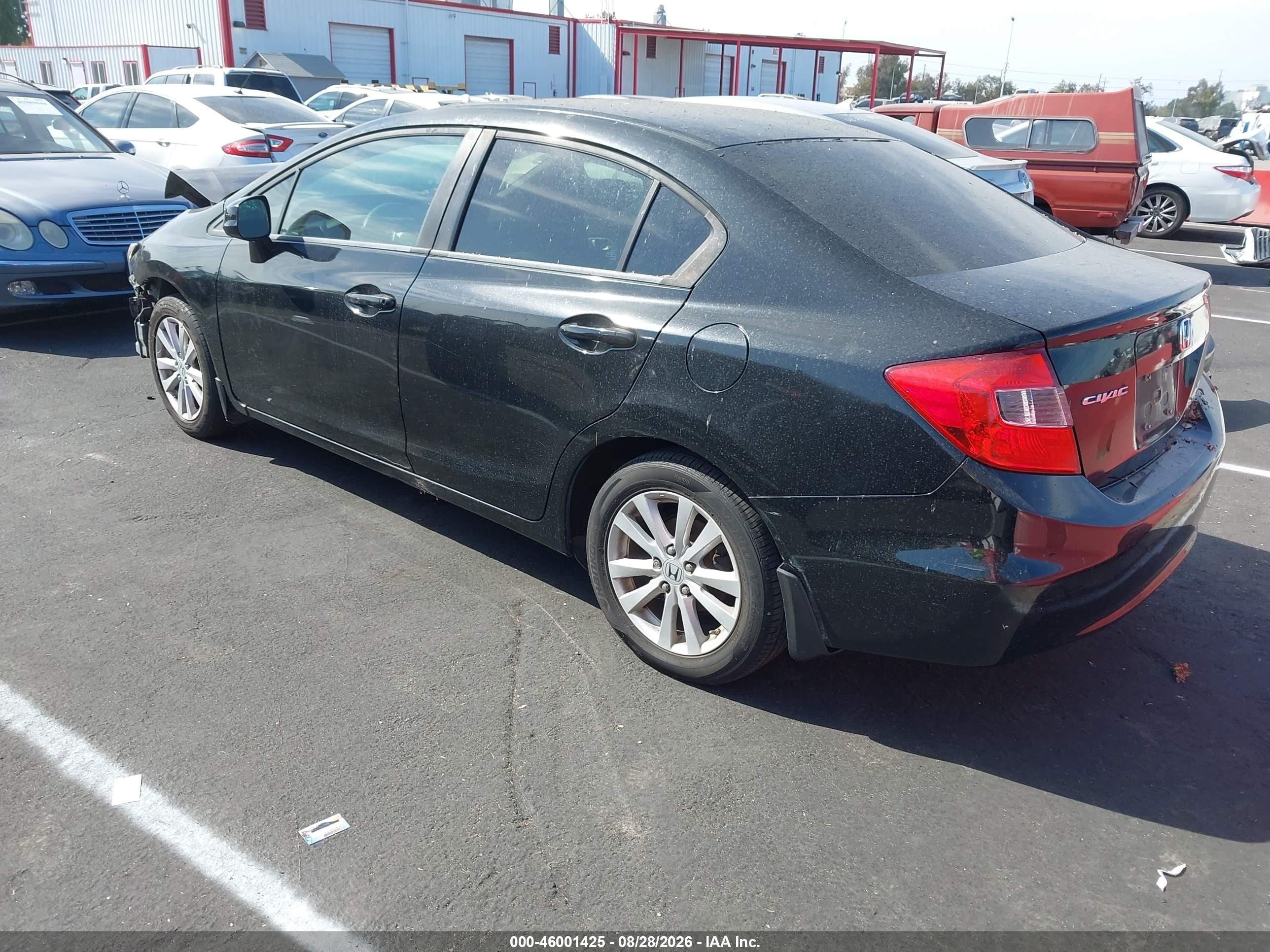 2012 Honda Civic Ex Black vin: 19XFB2F86CE377859