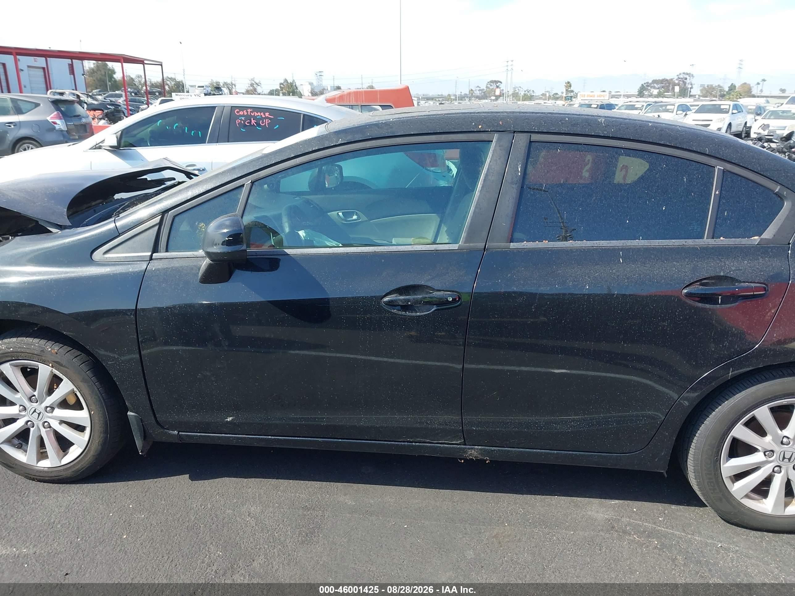 2012 Honda Civic Ex Black vin: 19XFB2F86CE377859