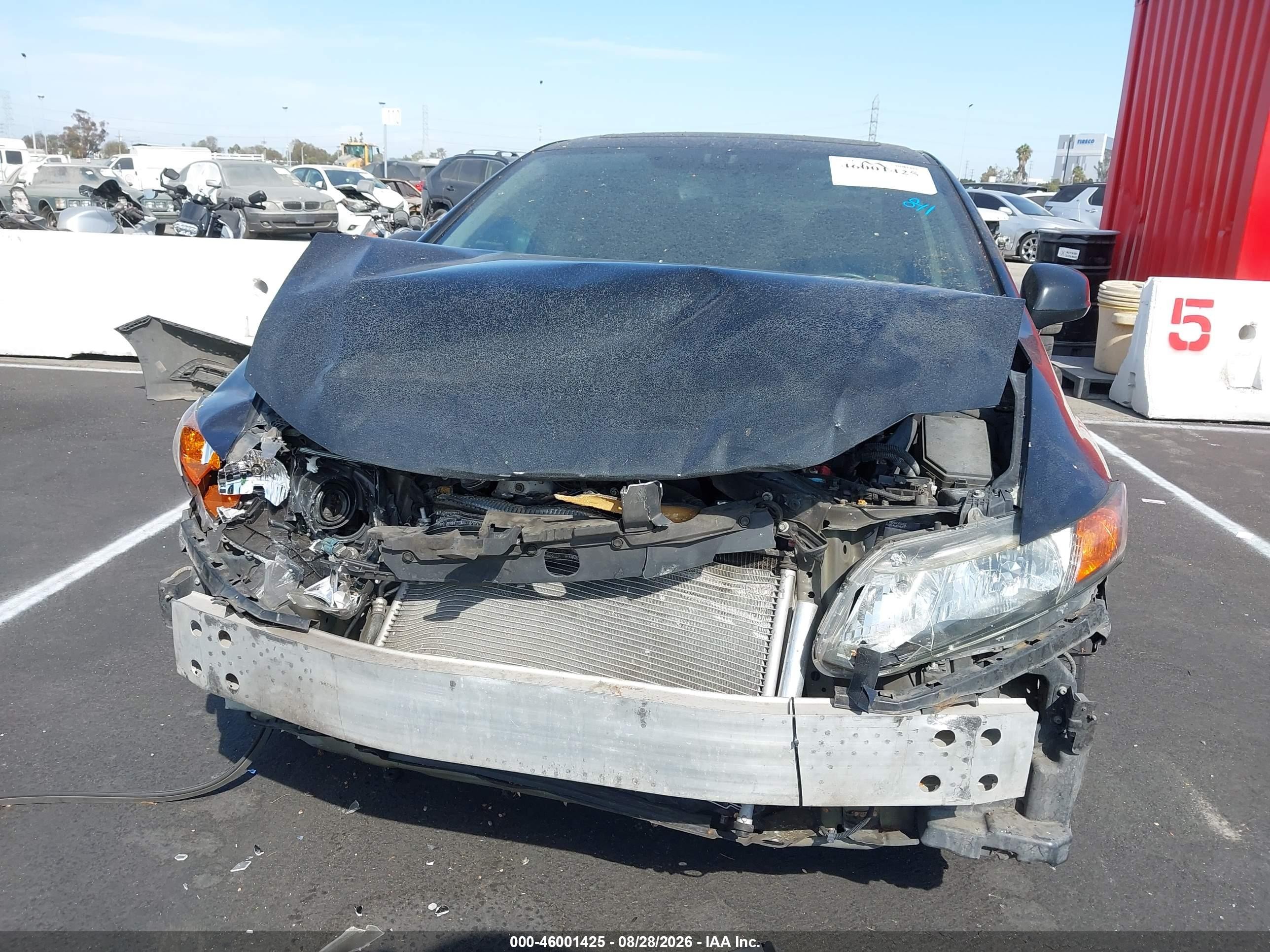 2012 Honda Civic Ex Black vin: 19XFB2F86CE377859
