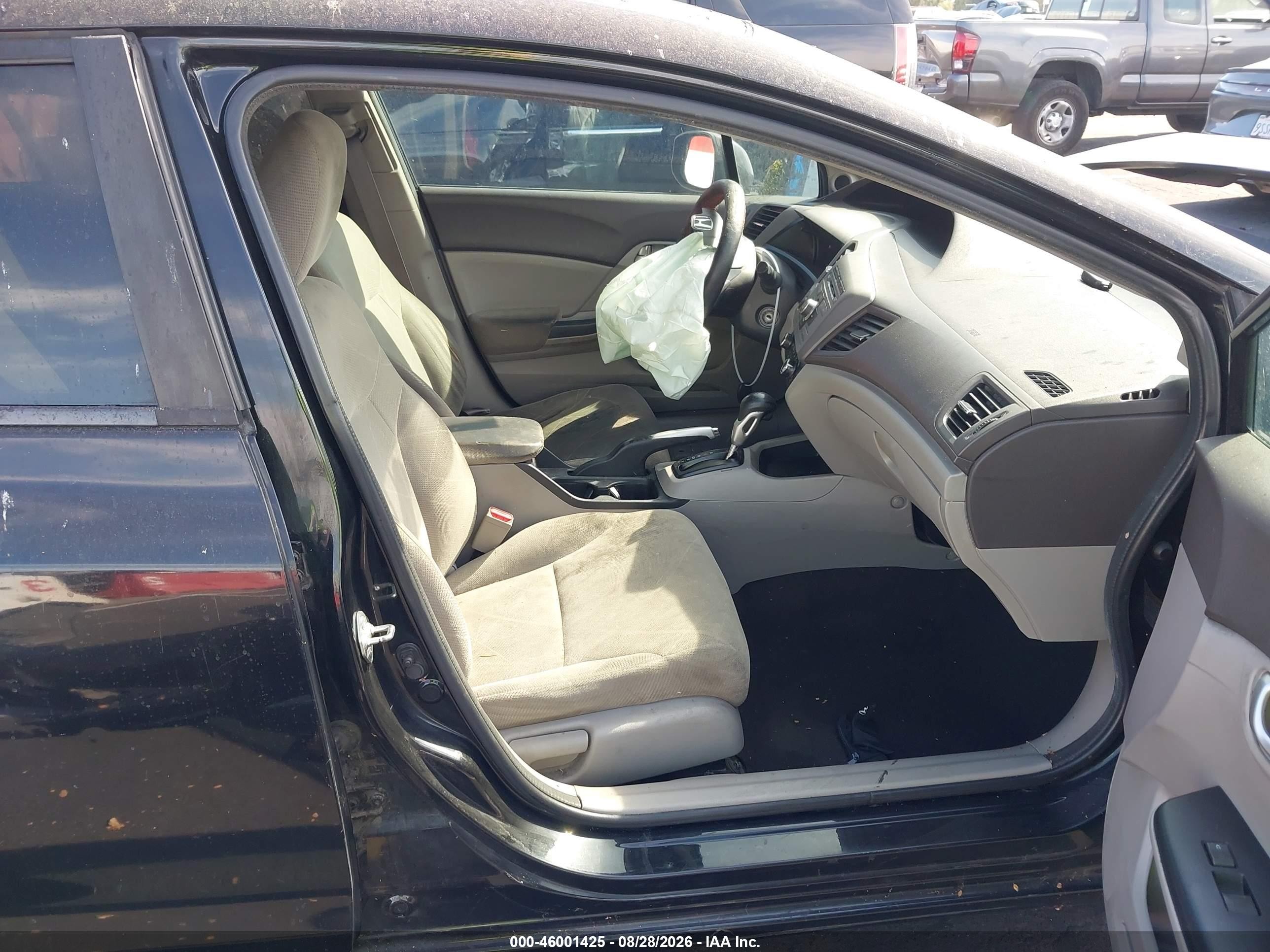2012 Honda Civic Ex Black vin: 19XFB2F86CE377859