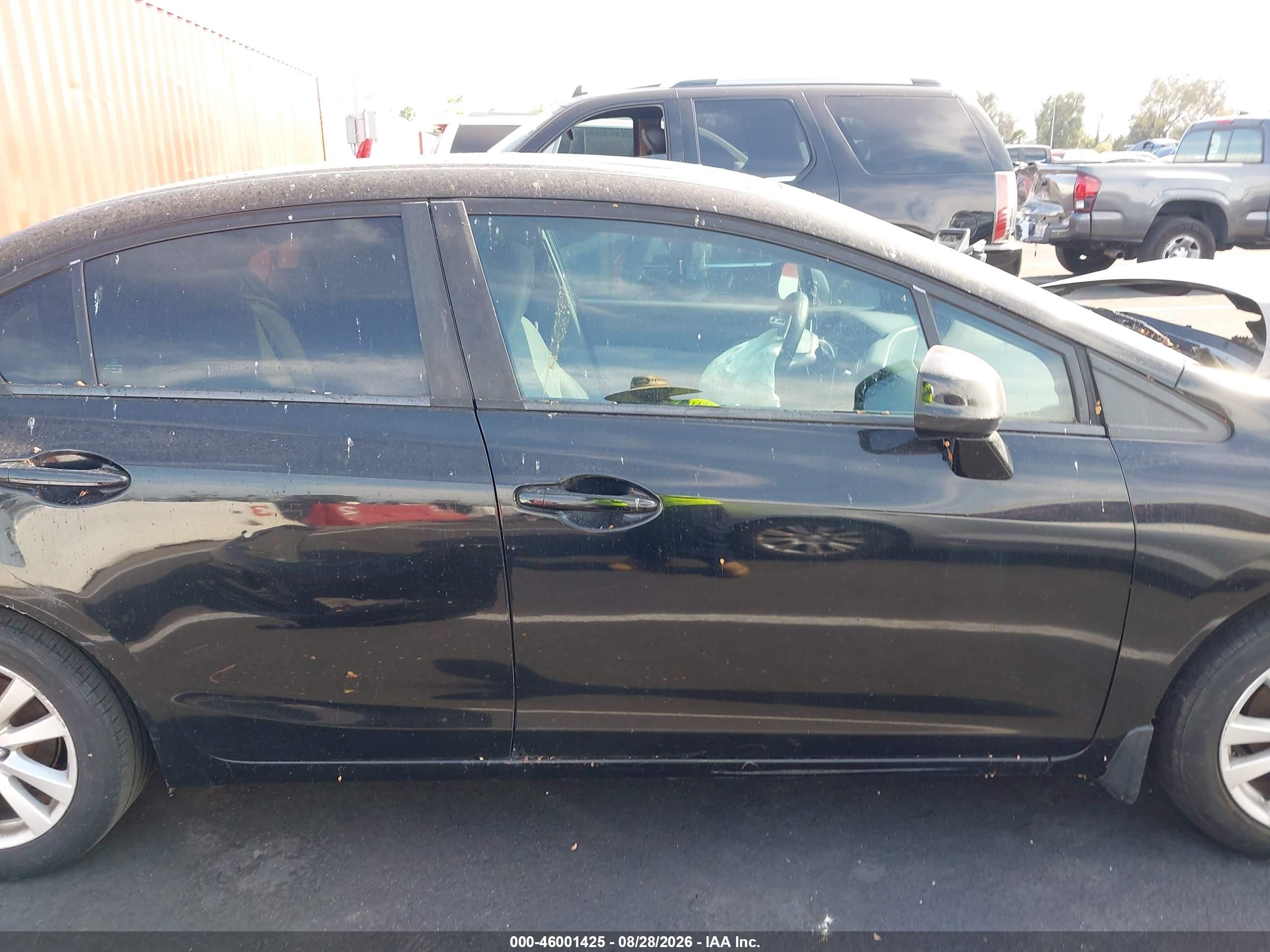 2012 Honda Civic Ex Black vin: 19XFB2F86CE377859
