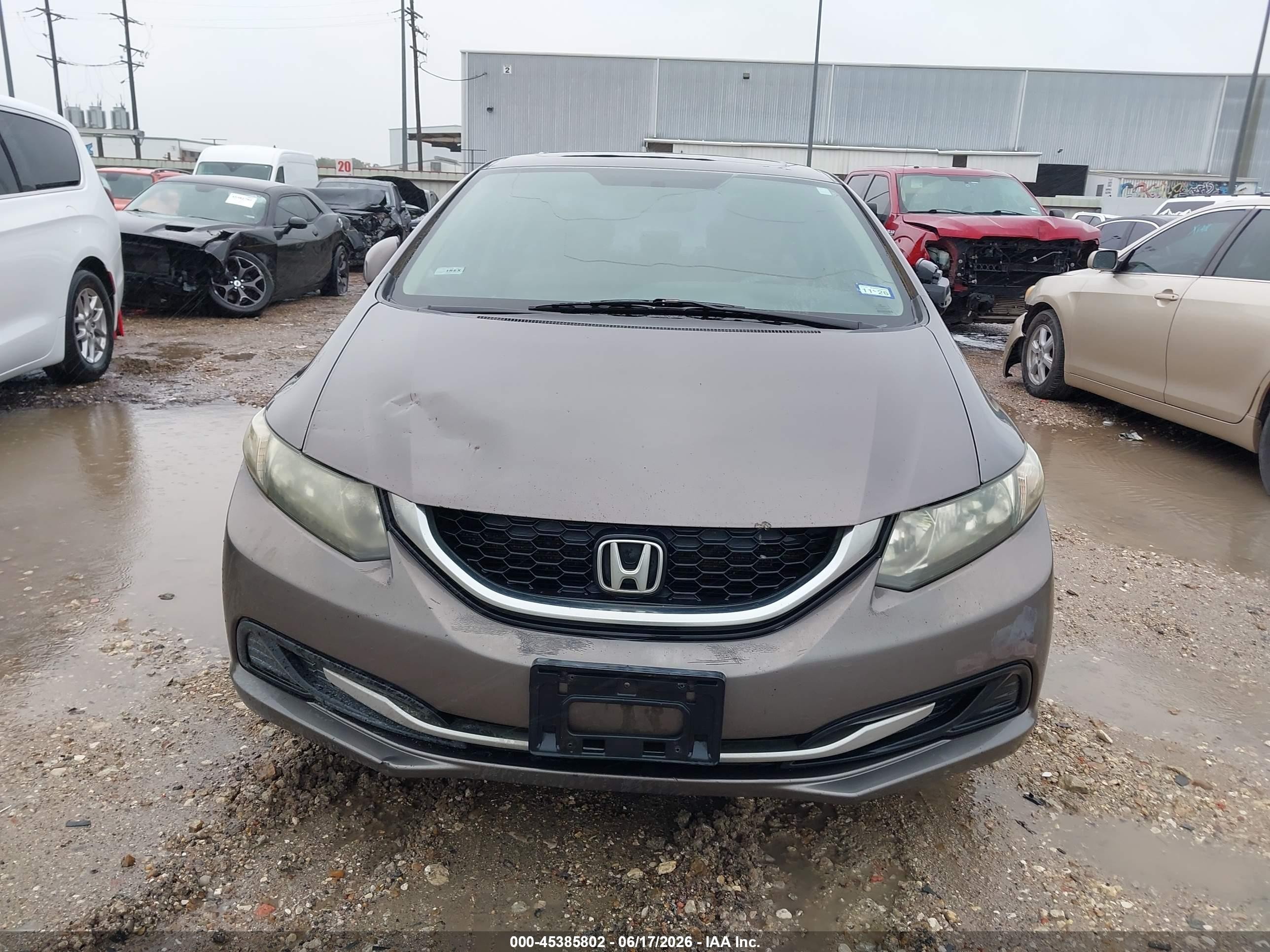 2013 Honda Civic Ex Gray vin: 19XFB2F86DE037094
