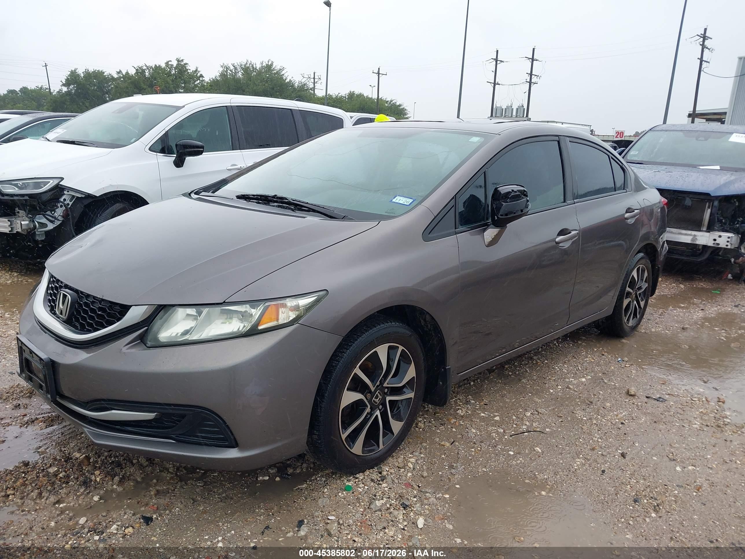 2013 Honda Civic Ex Gray vin: 19XFB2F86DE037094