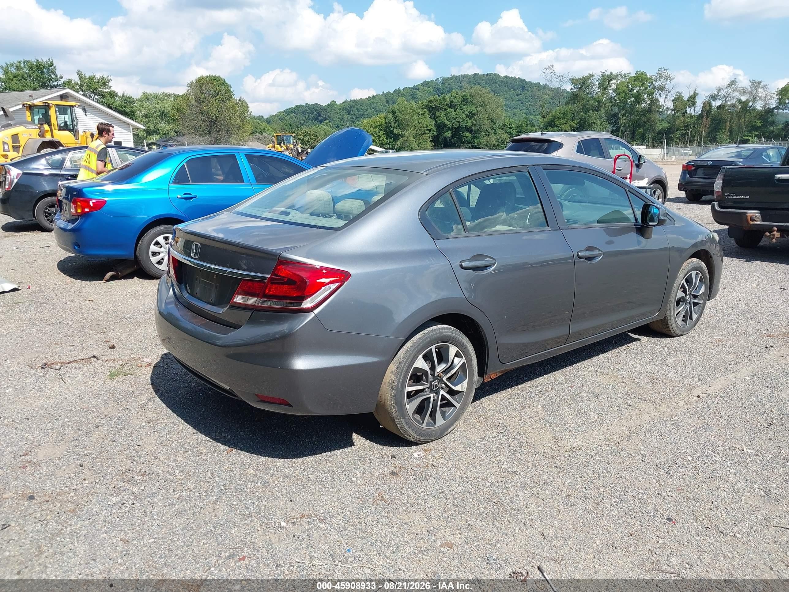 2013 Honda Civic Ex Gray vin: 19XFB2F86DE037287