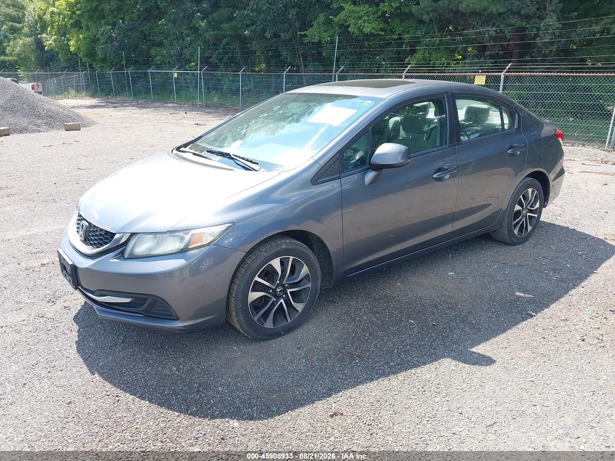 2013 Honda Civic Ex Gray vin: 19XFB2F86DE037287