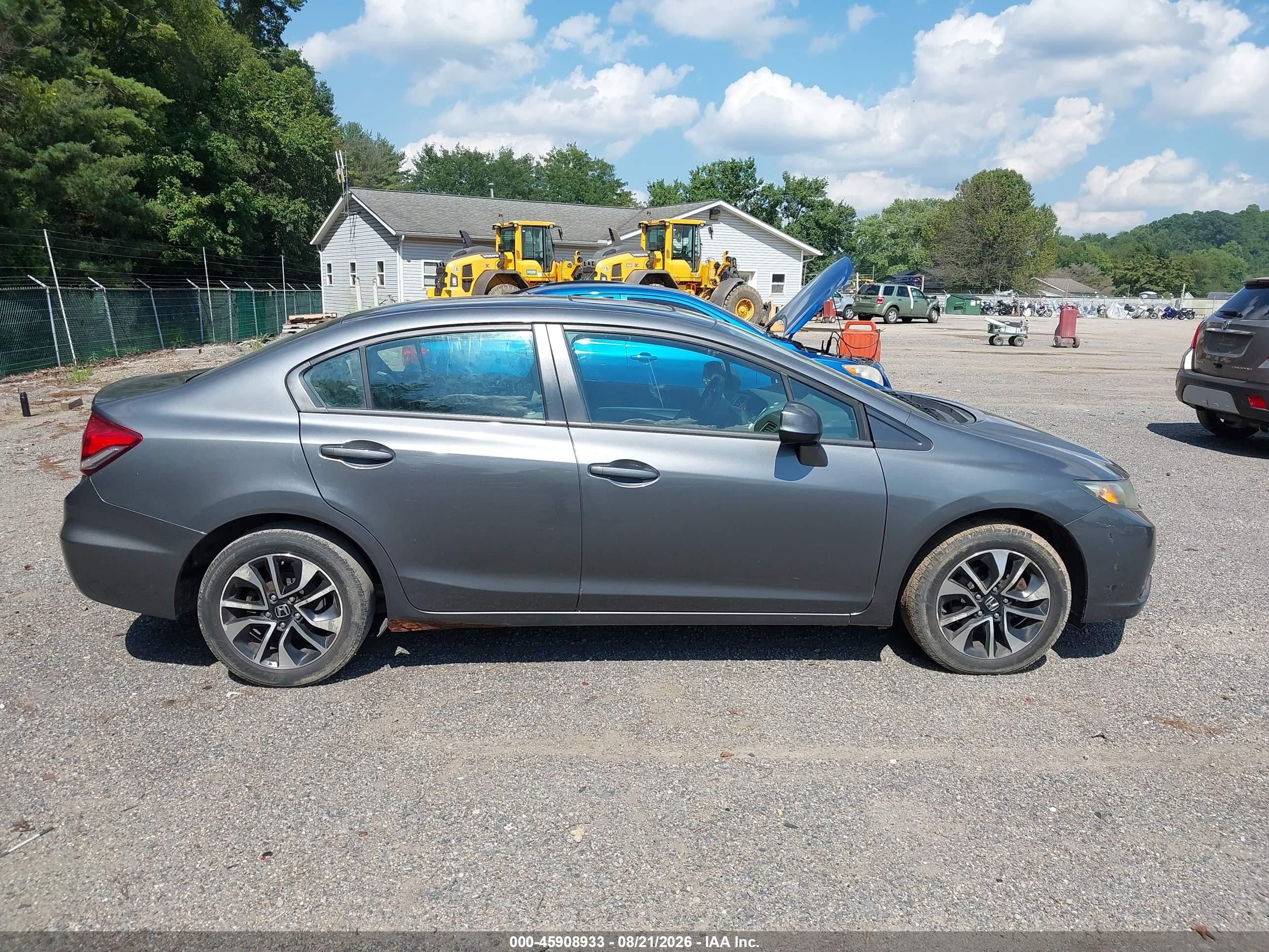 2013 Honda Civic Ex Gray vin: 19XFB2F86DE037287