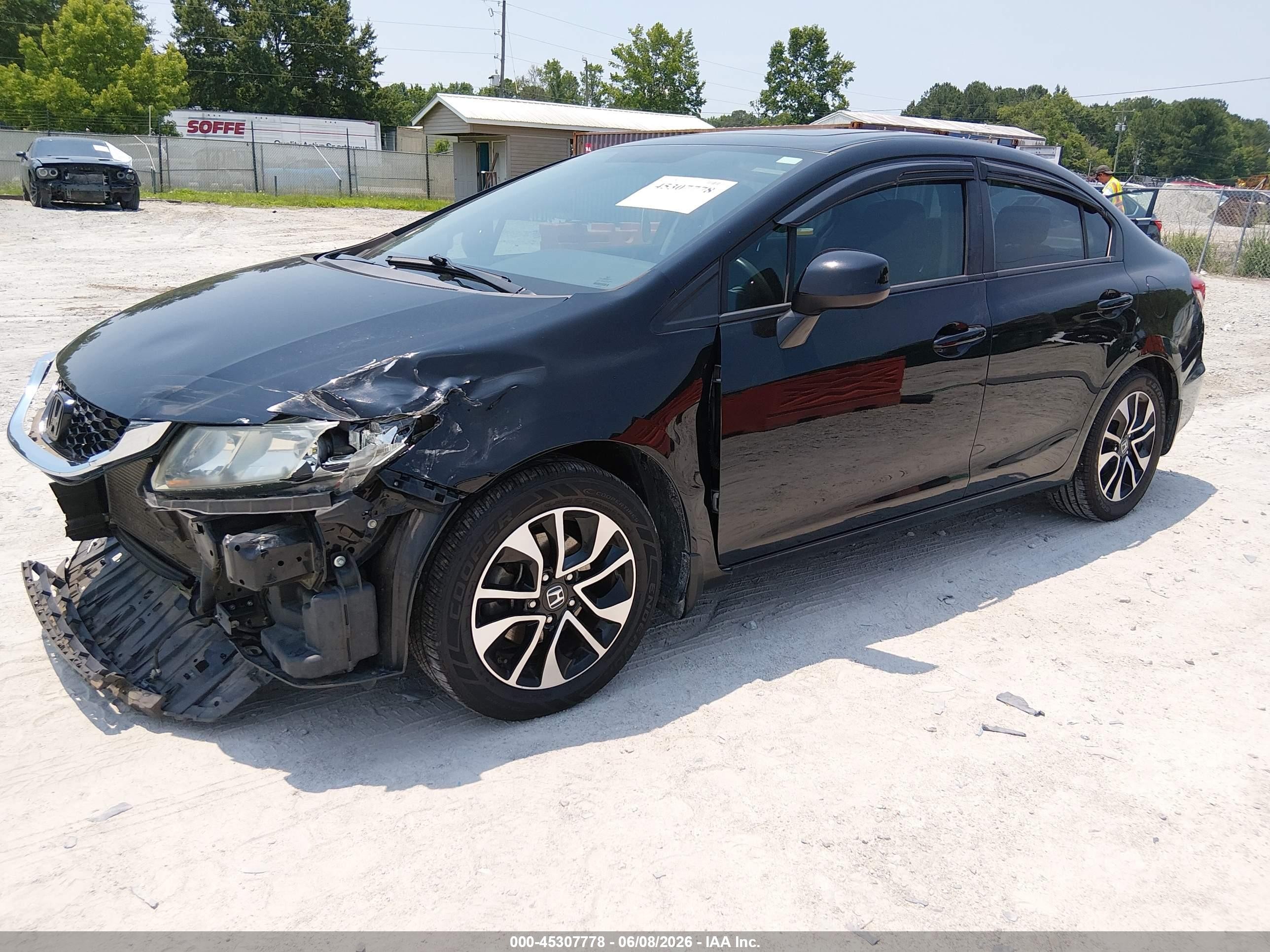2013 Honda Civic Ex Black vin: 19XFB2F86DE050573