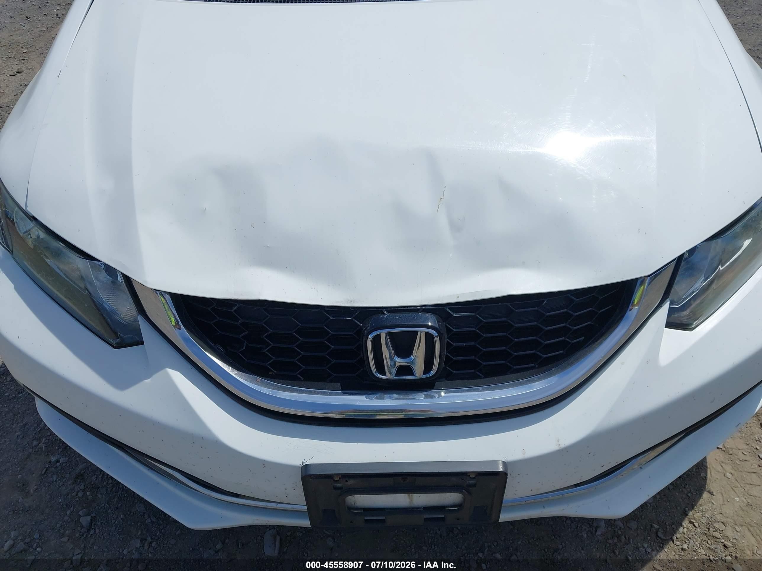 2013 Honda Civic Ex White vin: 19XFB2F86DE060889