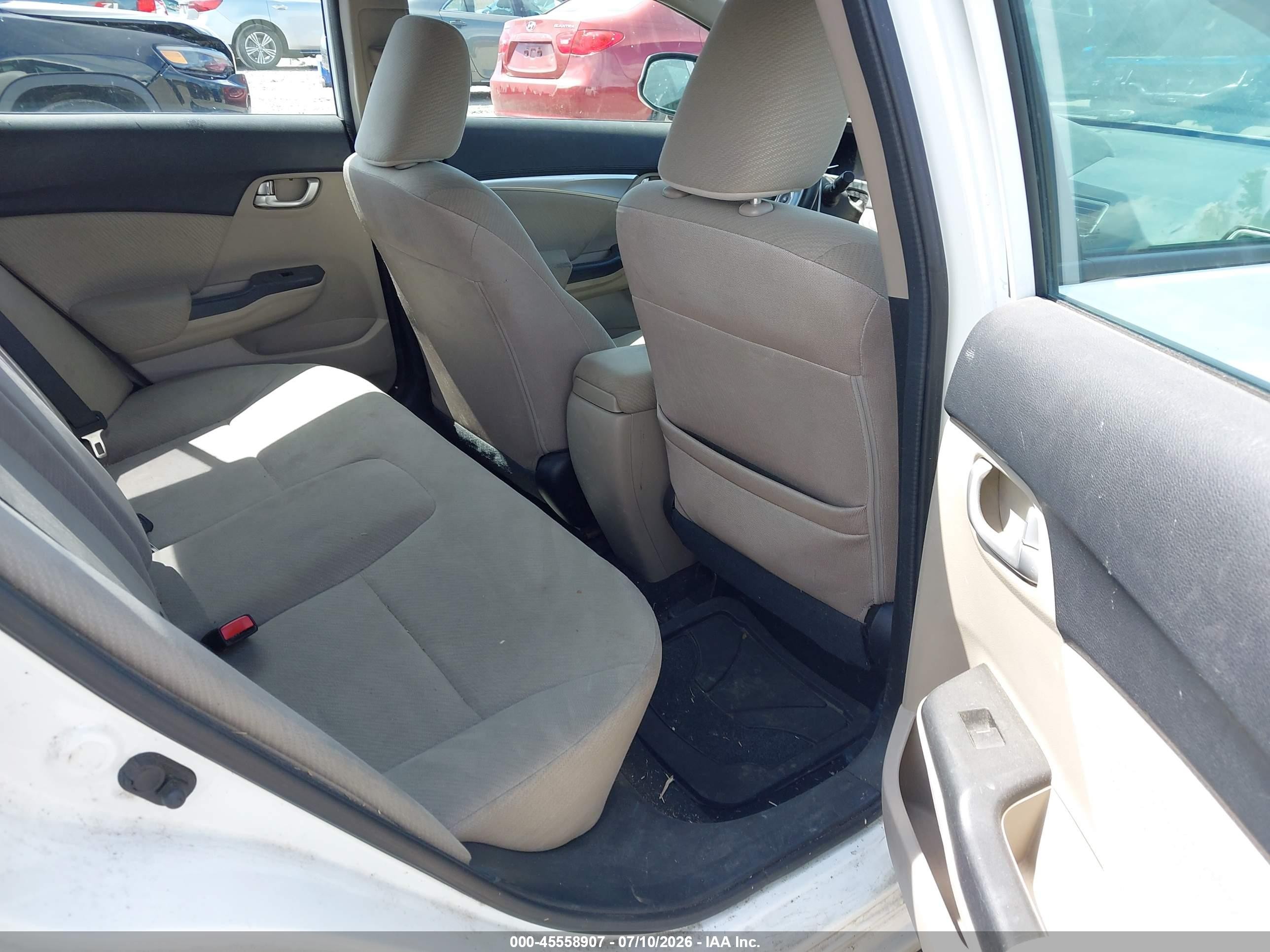 2013 Honda Civic Ex White vin: 19XFB2F86DE060889