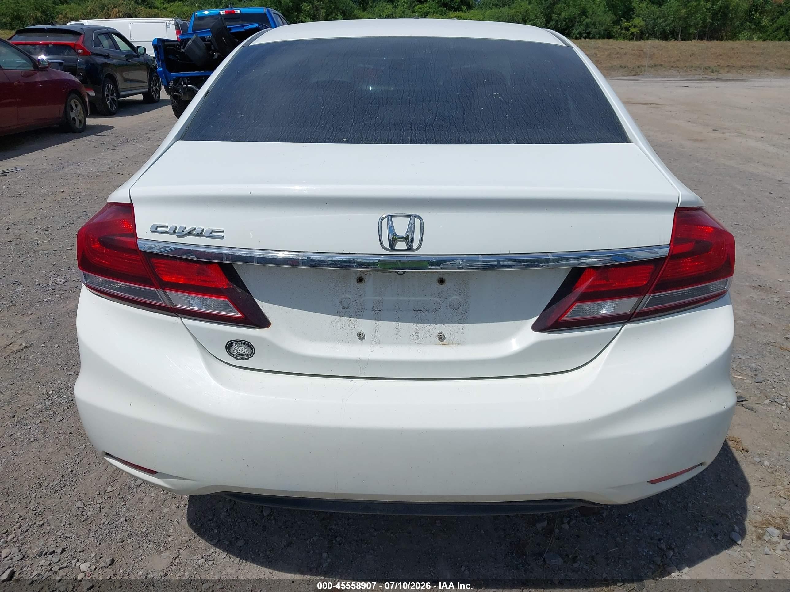 2013 Honda Civic Ex White vin: 19XFB2F86DE060889