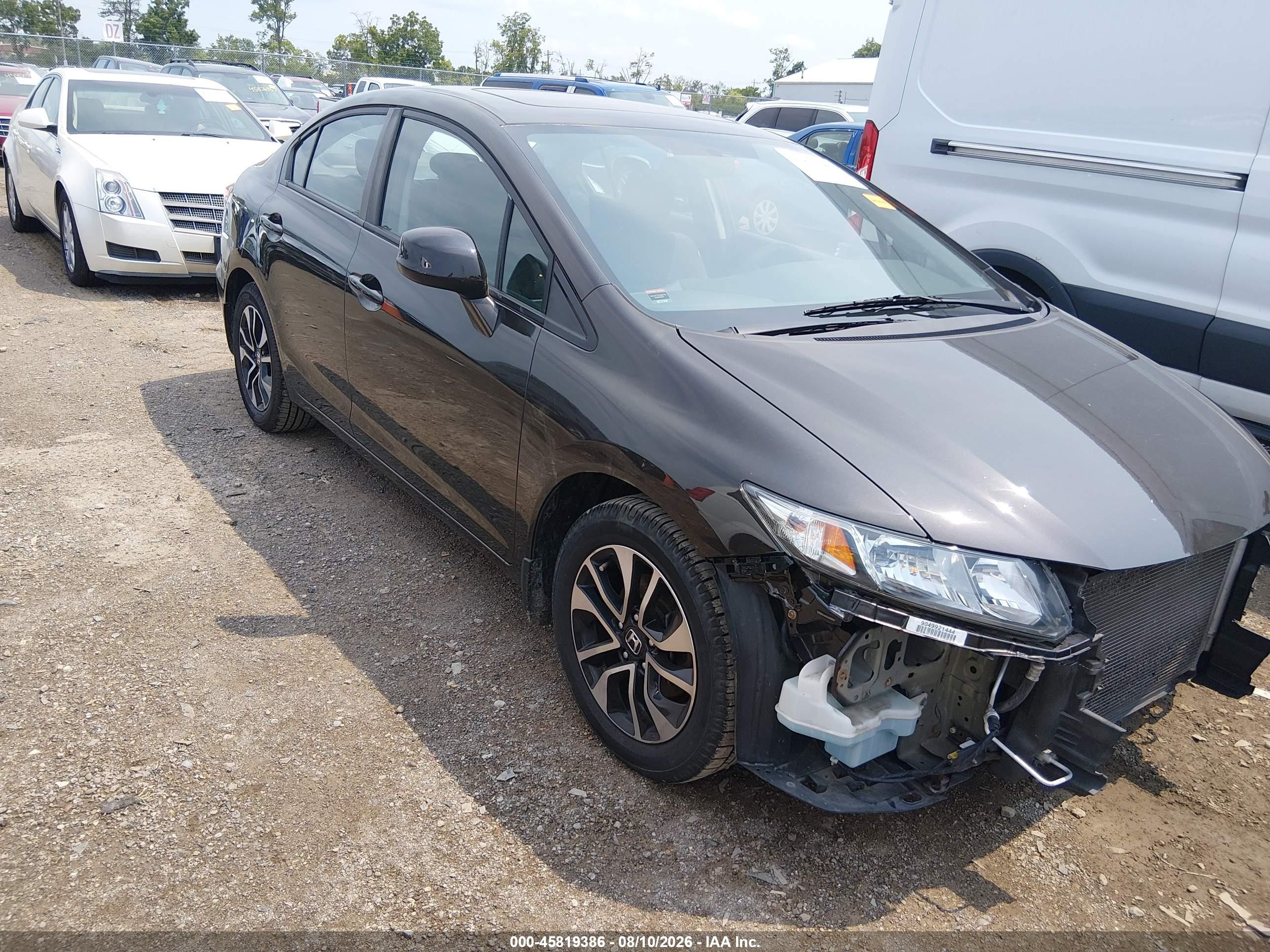 2013 Honda Civic Ex Черный vin: 19XFB2F86DE074565