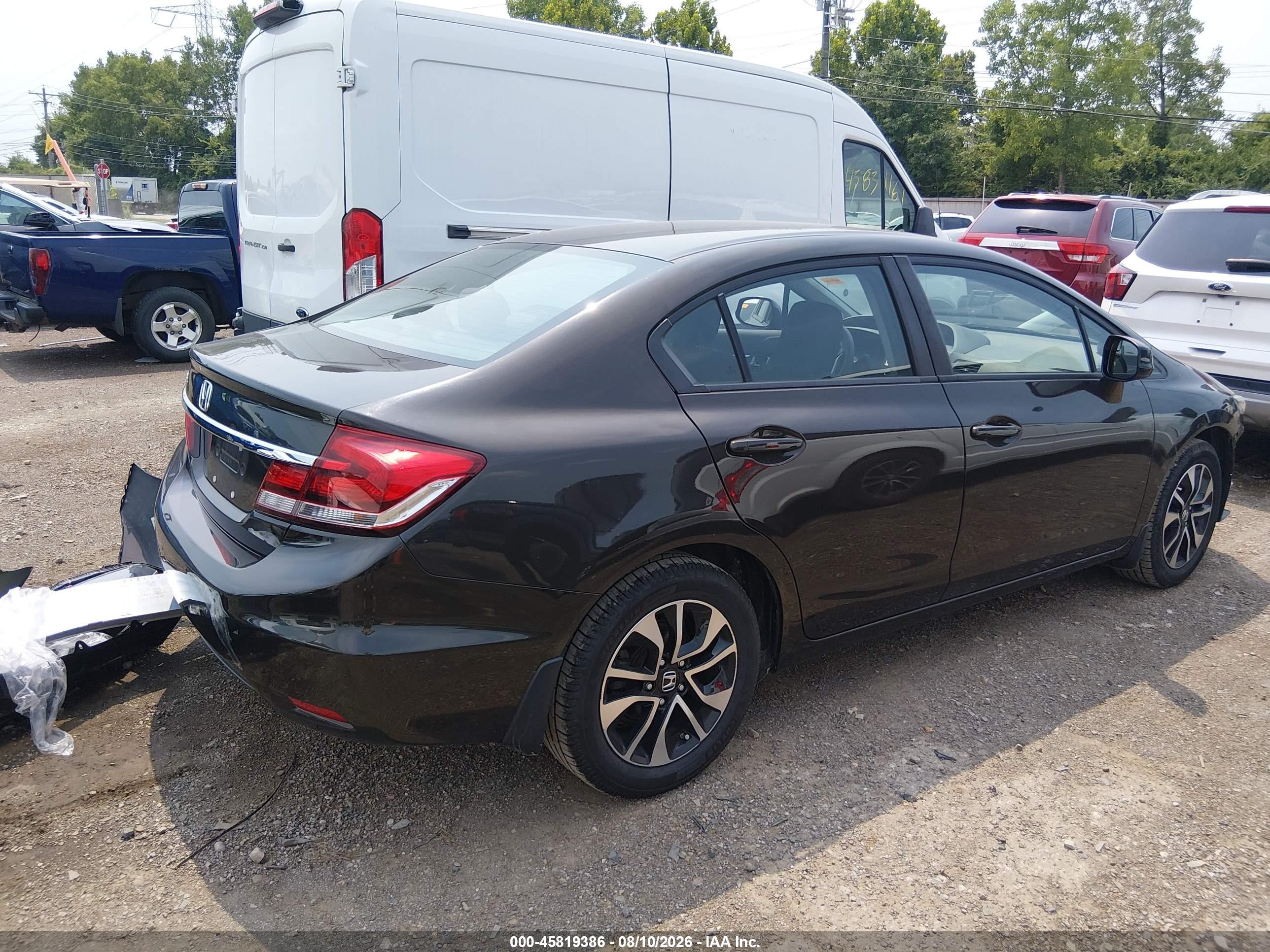 2013 Honda Civic Ex Черный vin: 19XFB2F86DE074565
