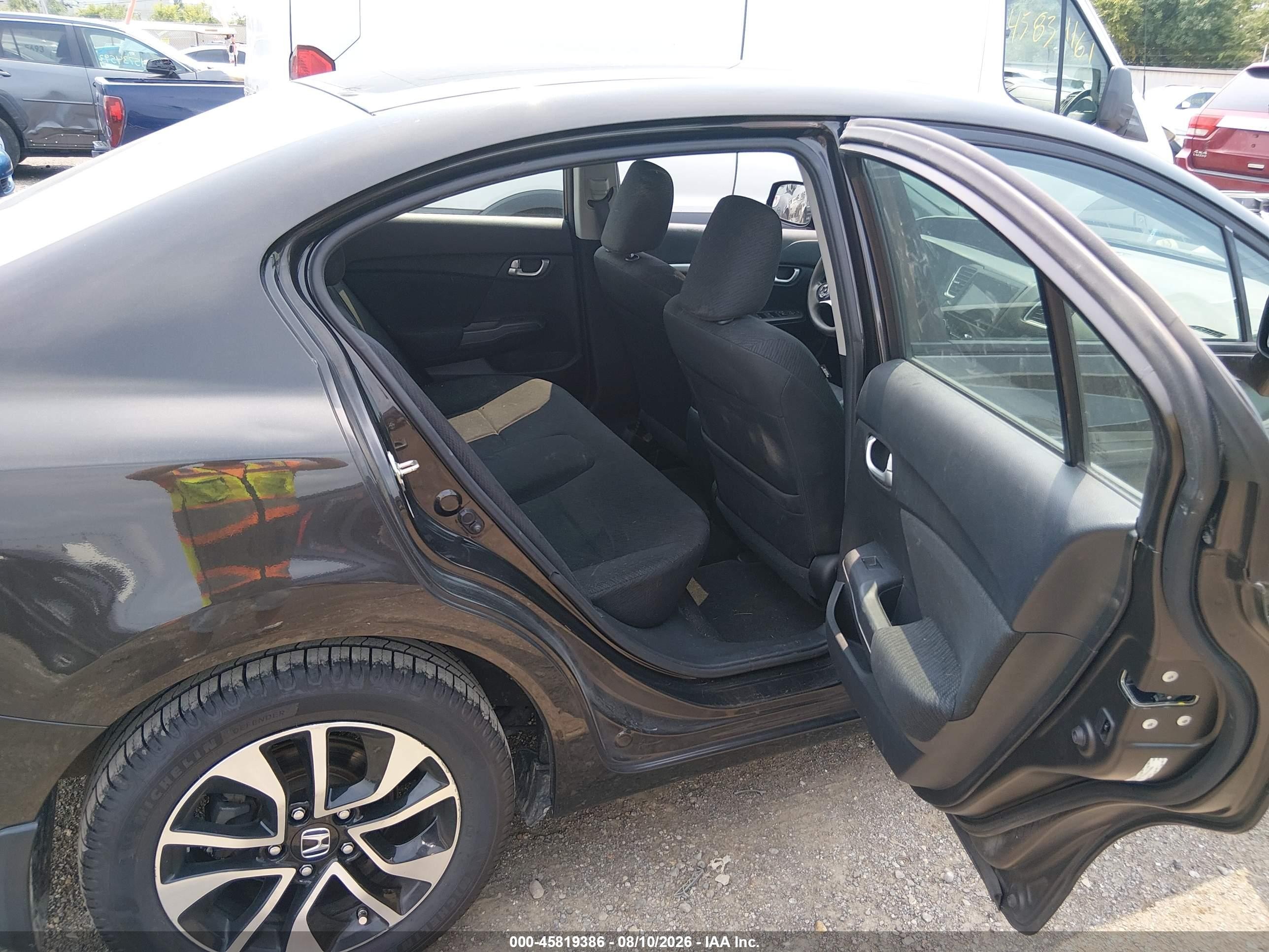 2013 Honda Civic Ex Черный vin: 19XFB2F86DE074565