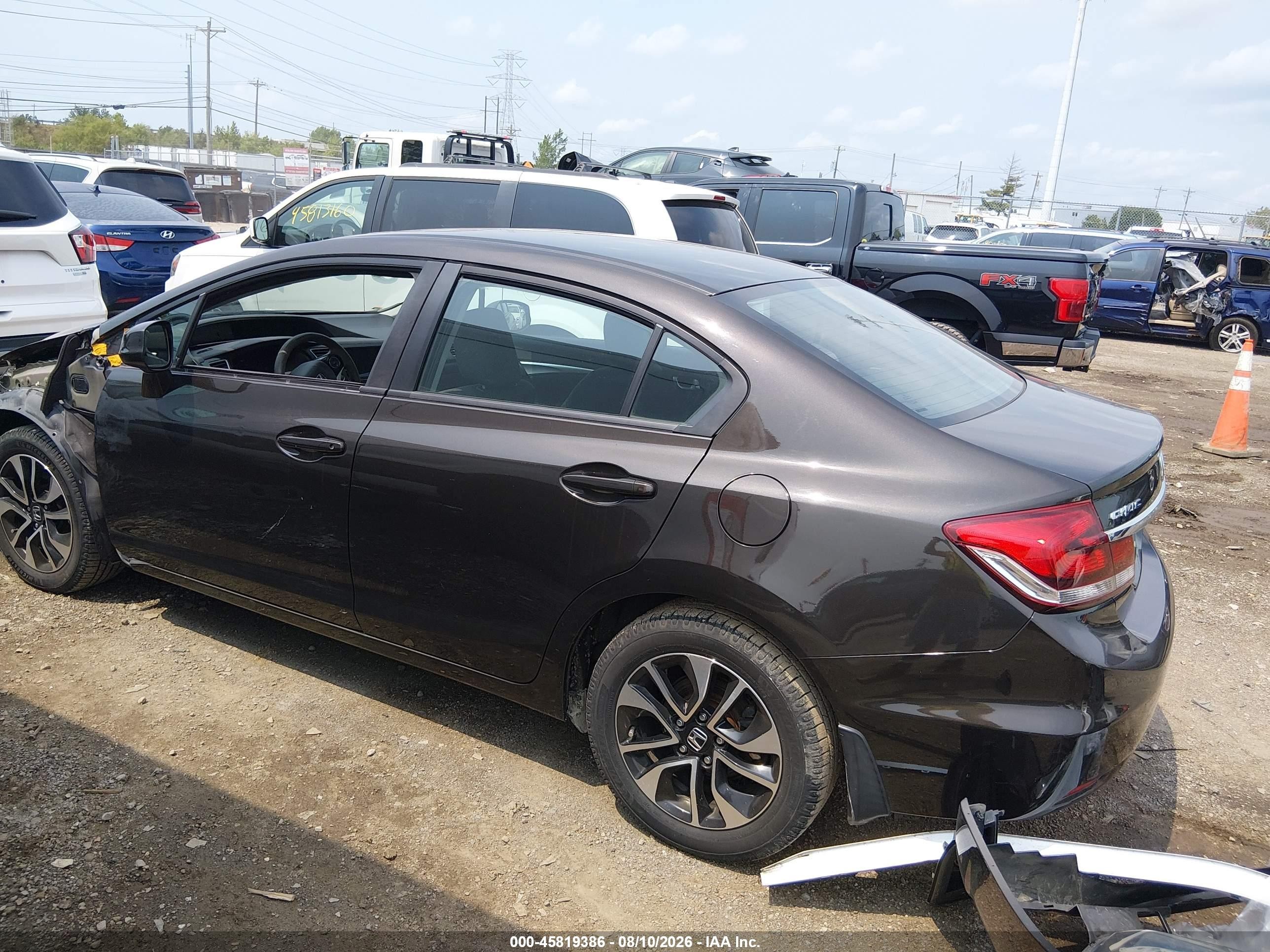 2013 Honda Civic Ex Черный vin: 19XFB2F86DE074565