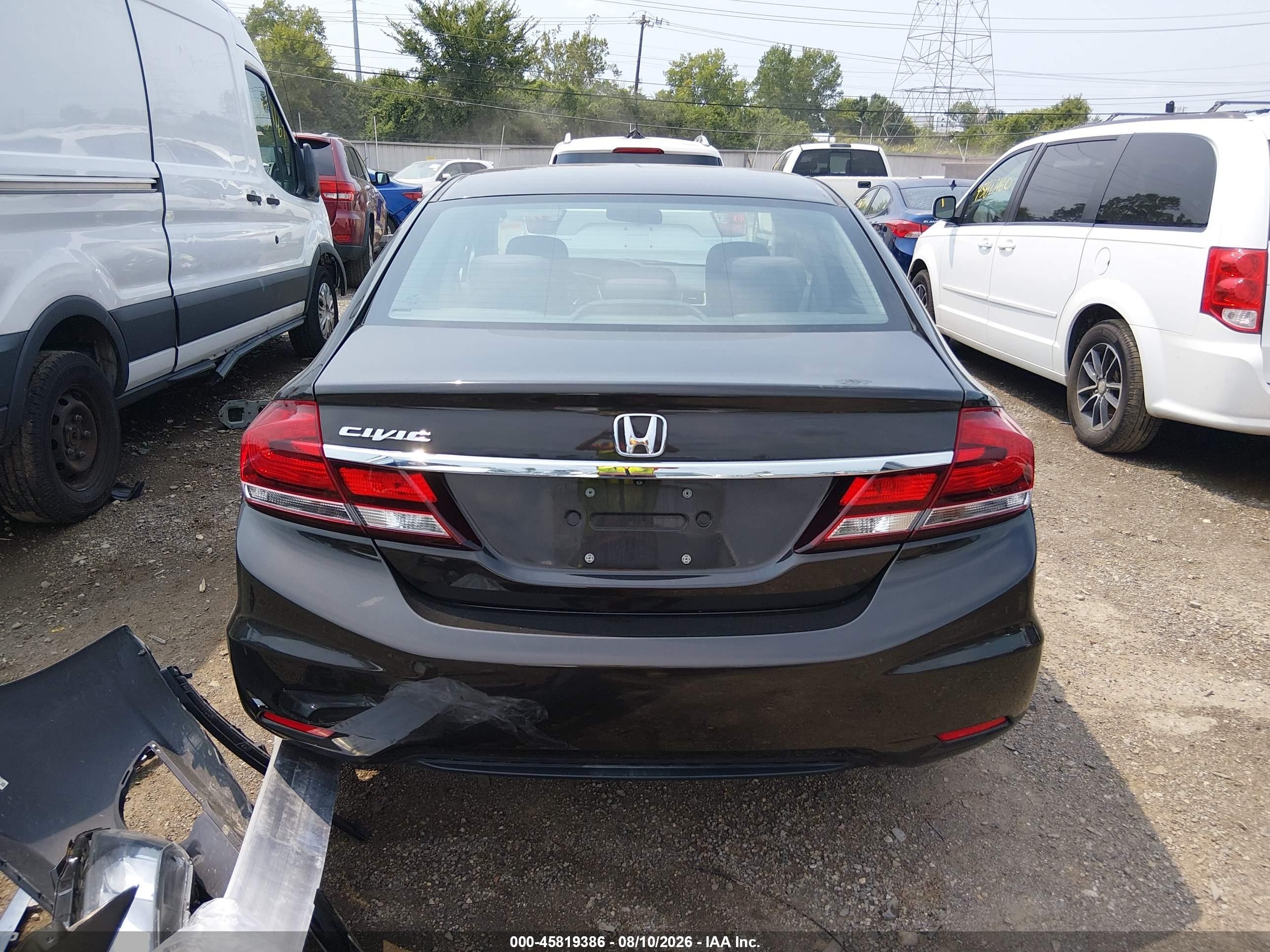 2013 Honda Civic Ex Черный vin: 19XFB2F86DE074565