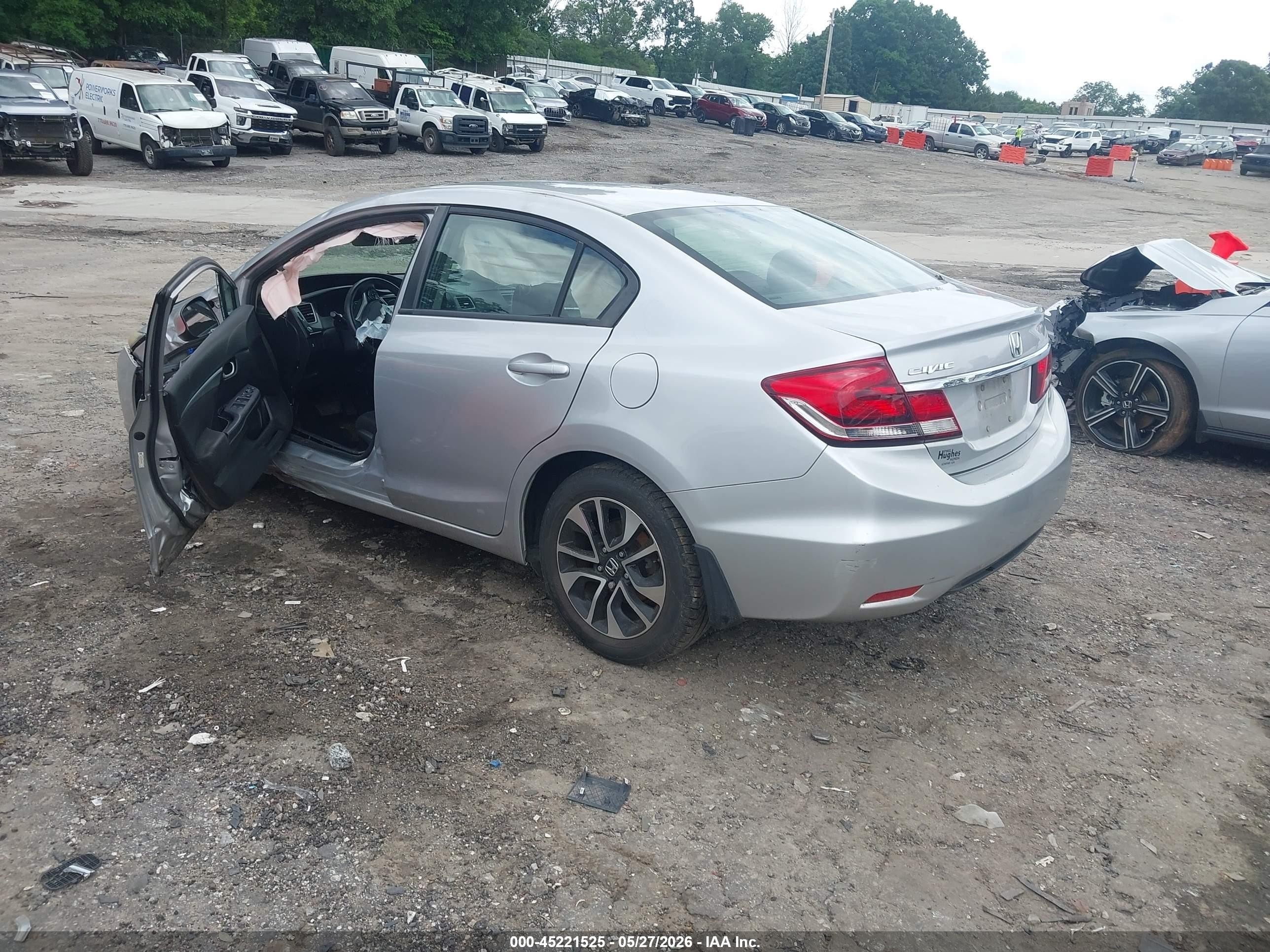 2013 Honda Civic Ex Silver vin: 19XFB2F86DE088191