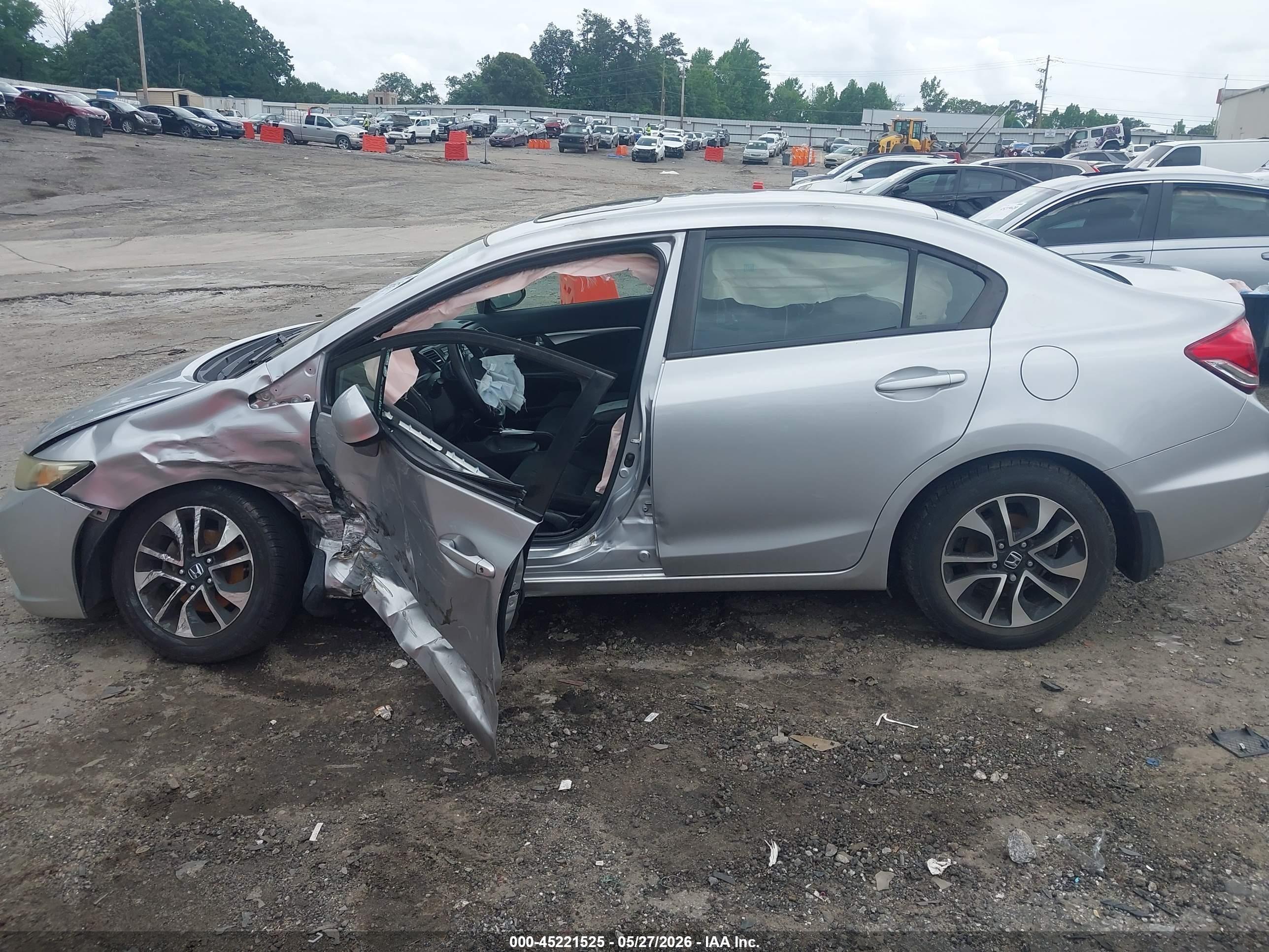 2013 Honda Civic Ex Silver vin: 19XFB2F86DE088191