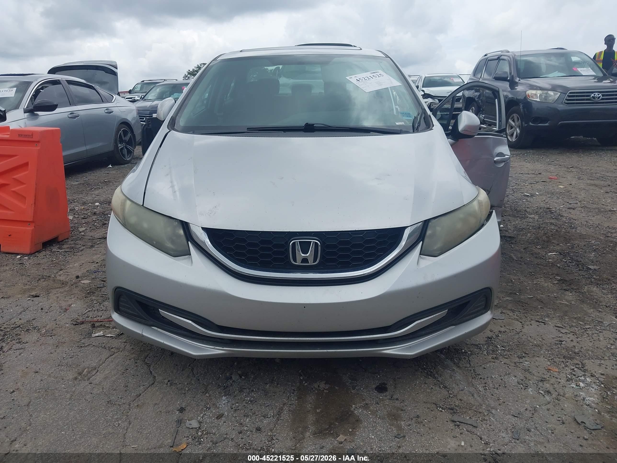 2013 Honda Civic Ex Silver vin: 19XFB2F86DE088191