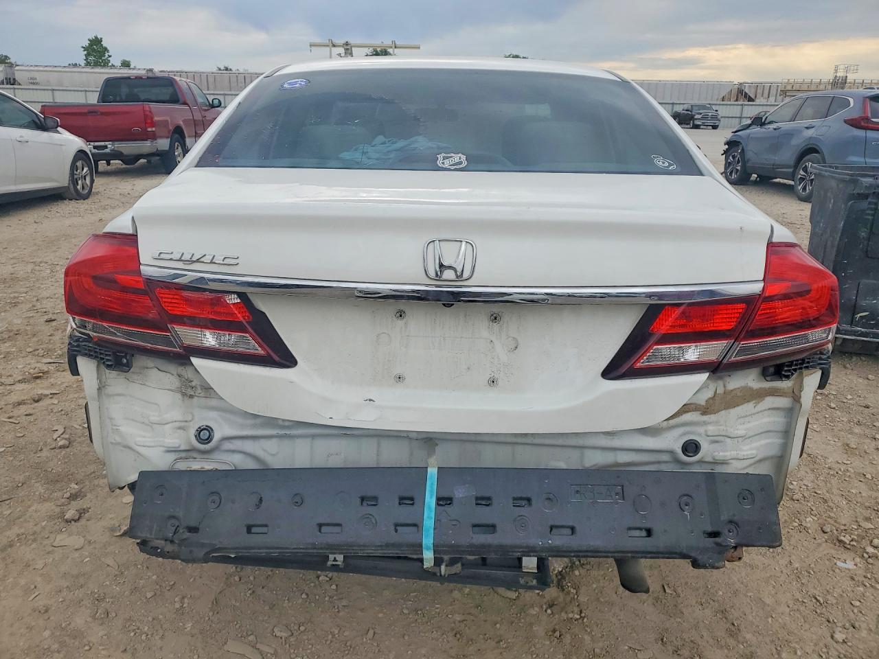2013 Honda Civic Ex White vin: 19XFB2F86DE098624