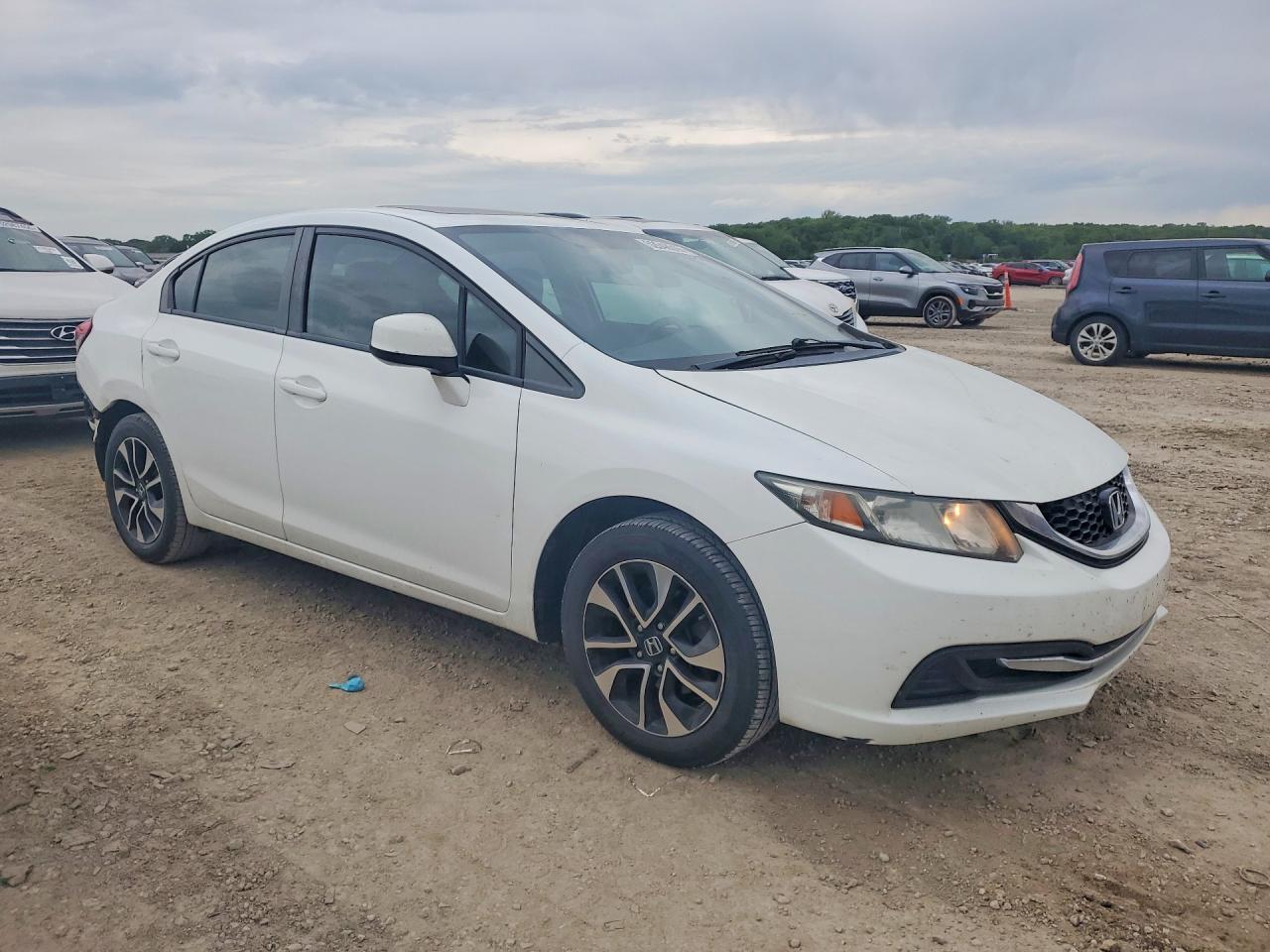2013 Honda Civic Ex White vin: 19XFB2F86DE098624
