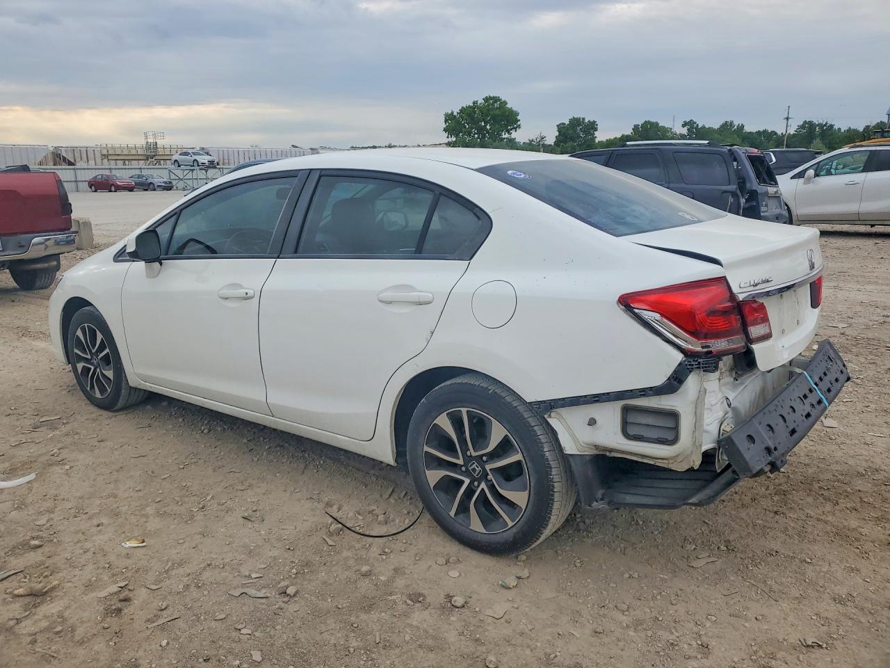 2013 Honda Civic Ex White vin: 19XFB2F86DE098624