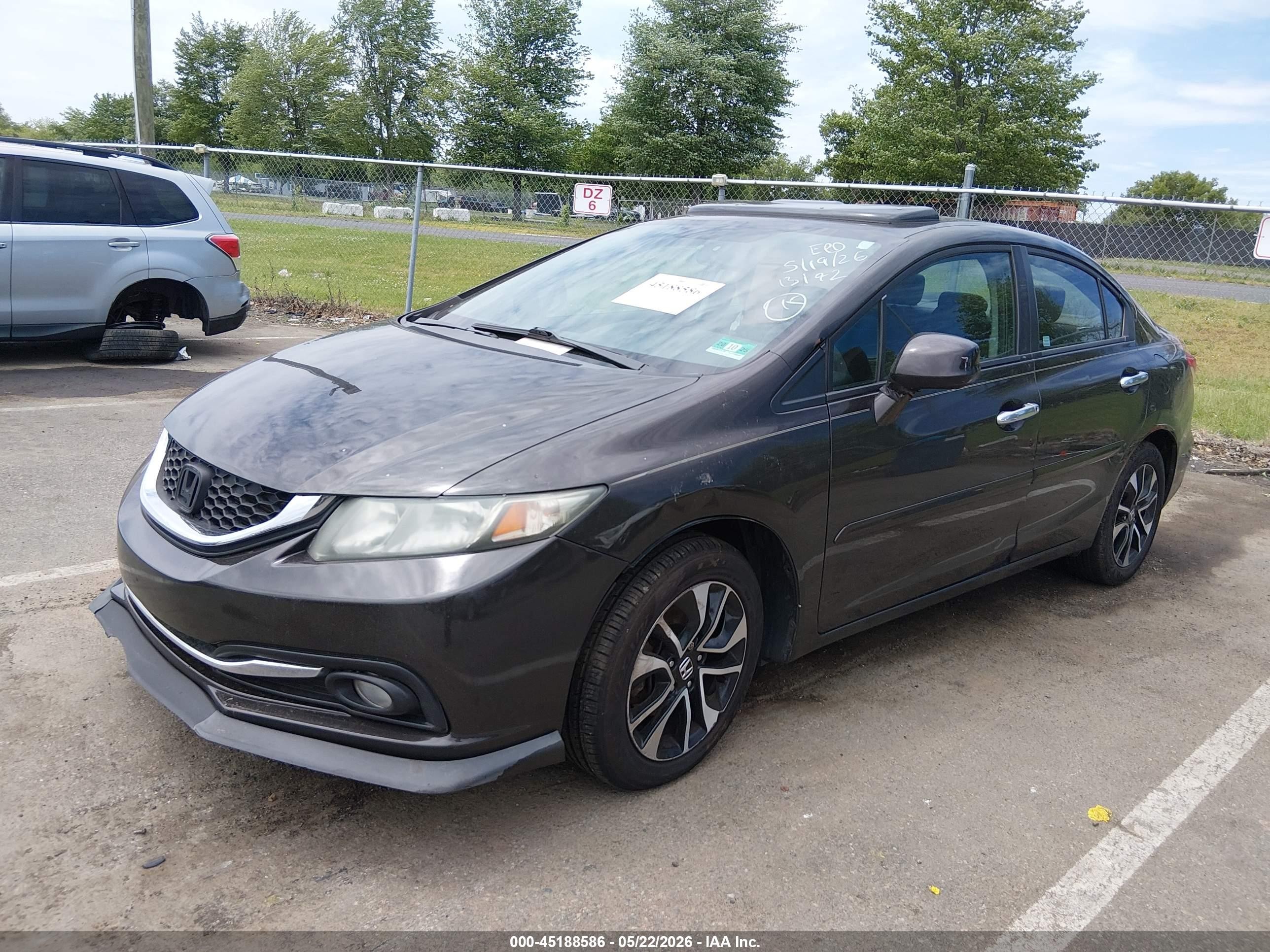 2013 Honda Civic Ex Серый vin: 19XFB2F86DE213142