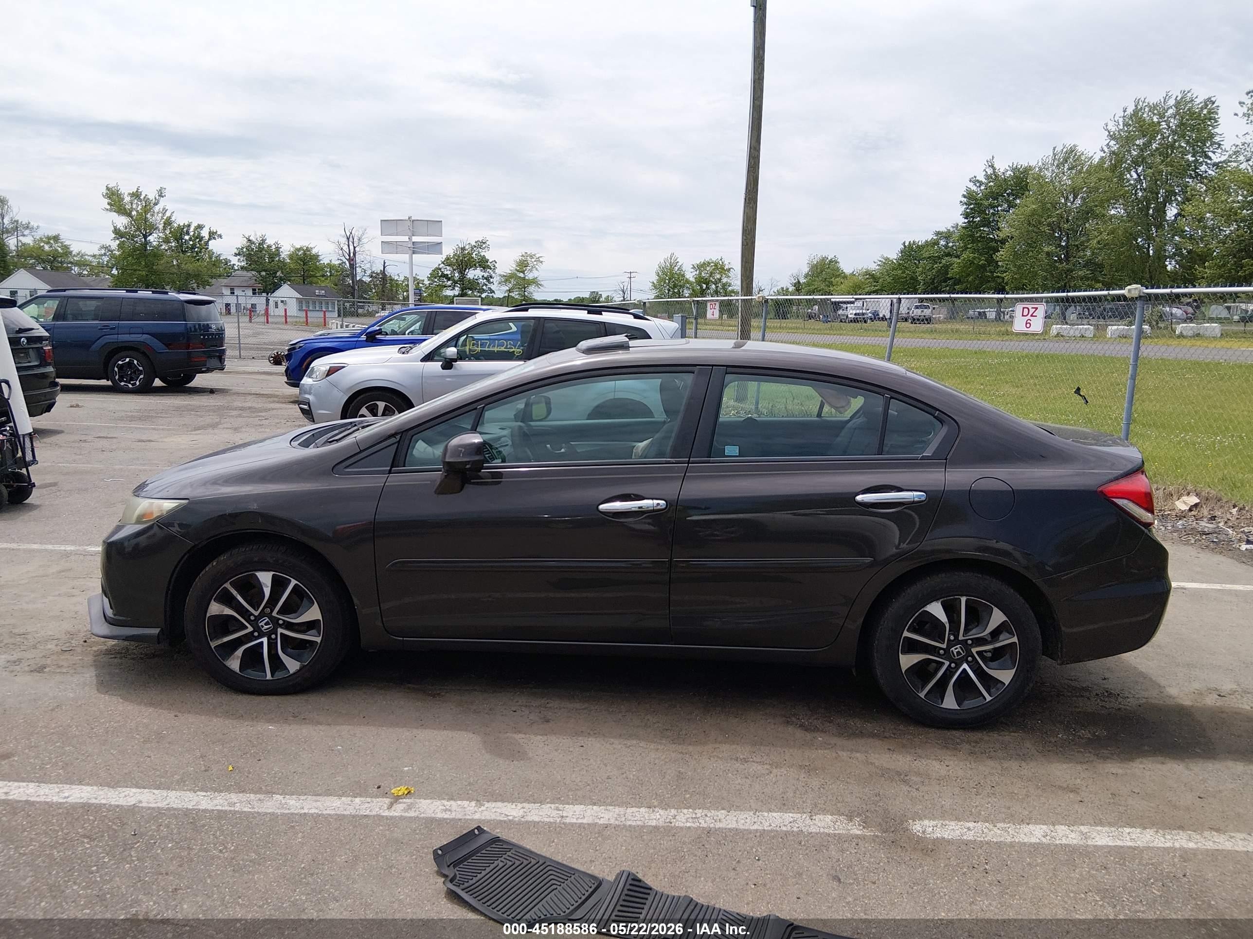 2013 Honda Civic Ex Серый vin: 19XFB2F86DE213142