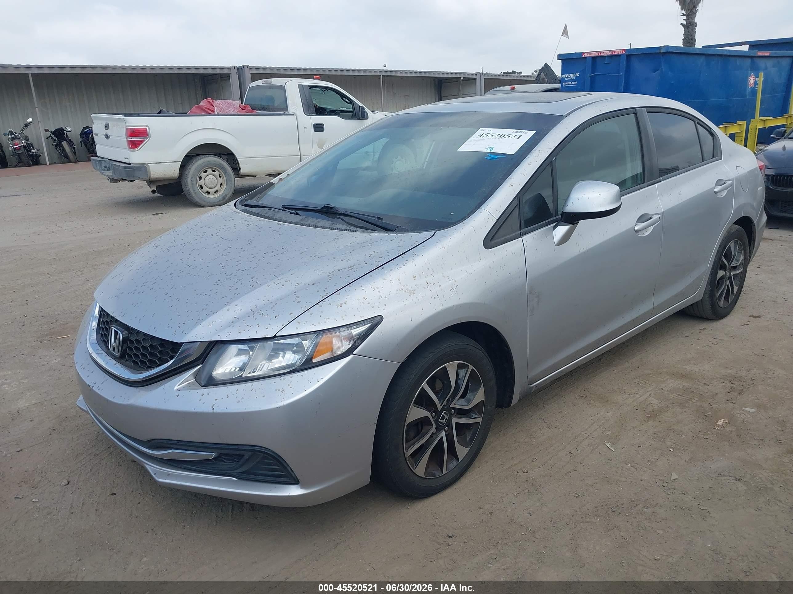 2013 Honda Civic Ex Gray vin: 19XFB2F86DE222472