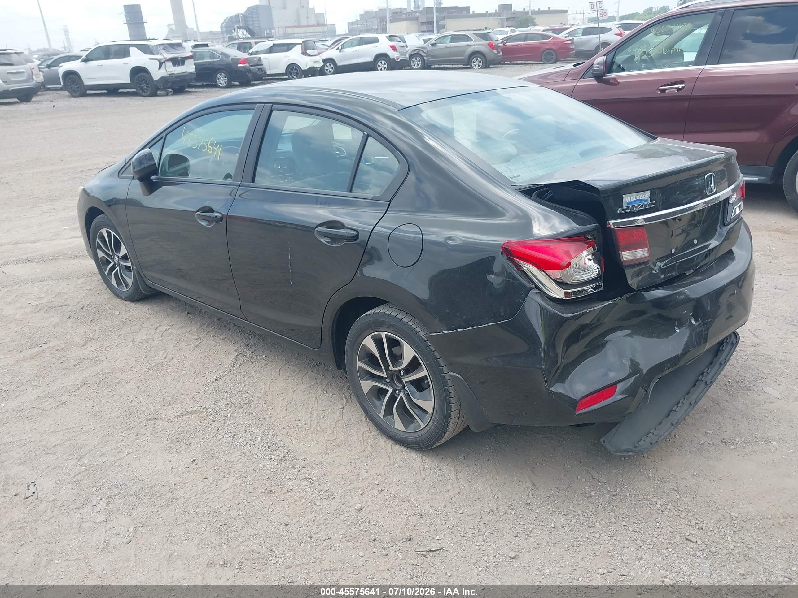 2013 Honda Civic Ex Черный vin: 19XFB2F86DE232886