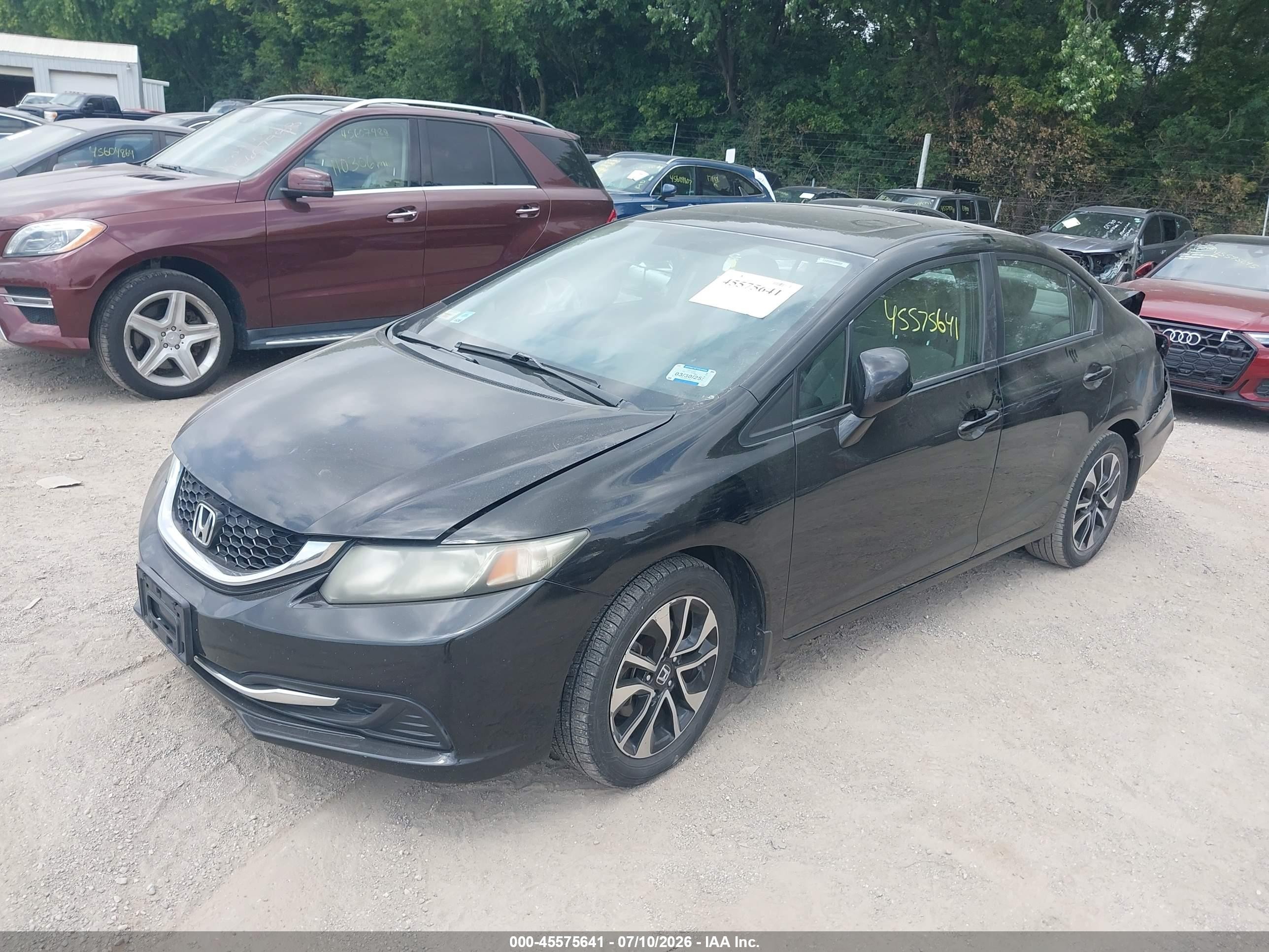 2013 Honda Civic Ex Черный vin: 19XFB2F86DE232886