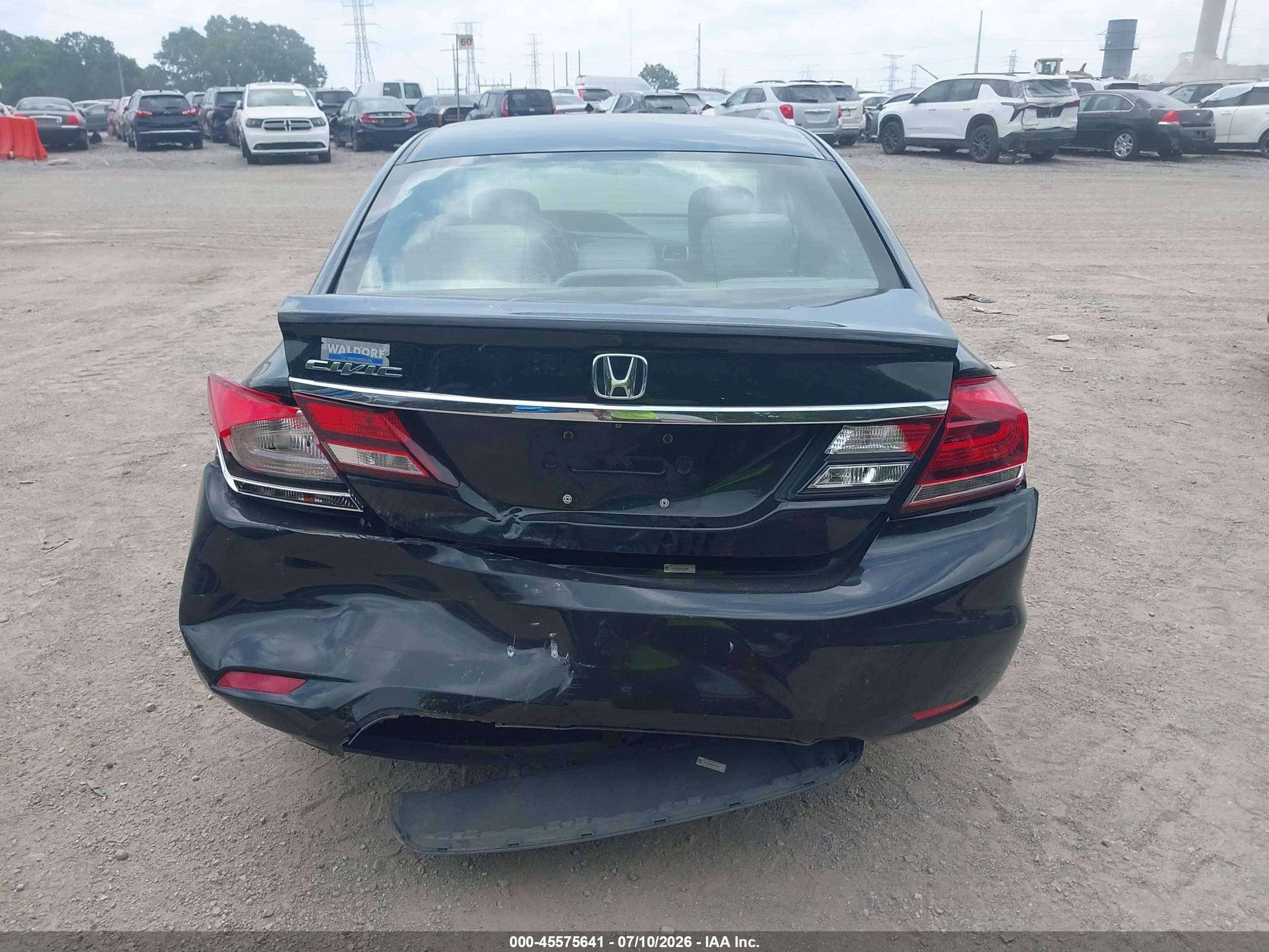 2013 Honda Civic Ex Черный vin: 19XFB2F86DE232886