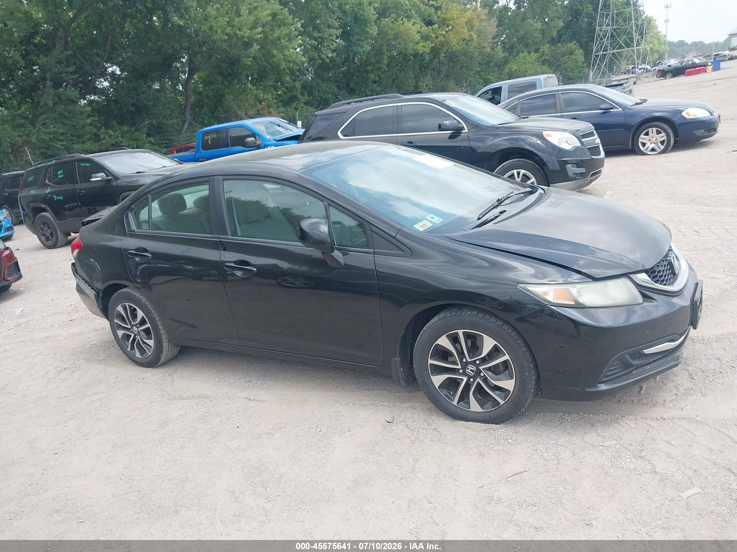 2013 Honda Civic Ex Черный vin: 19XFB2F86DE232886