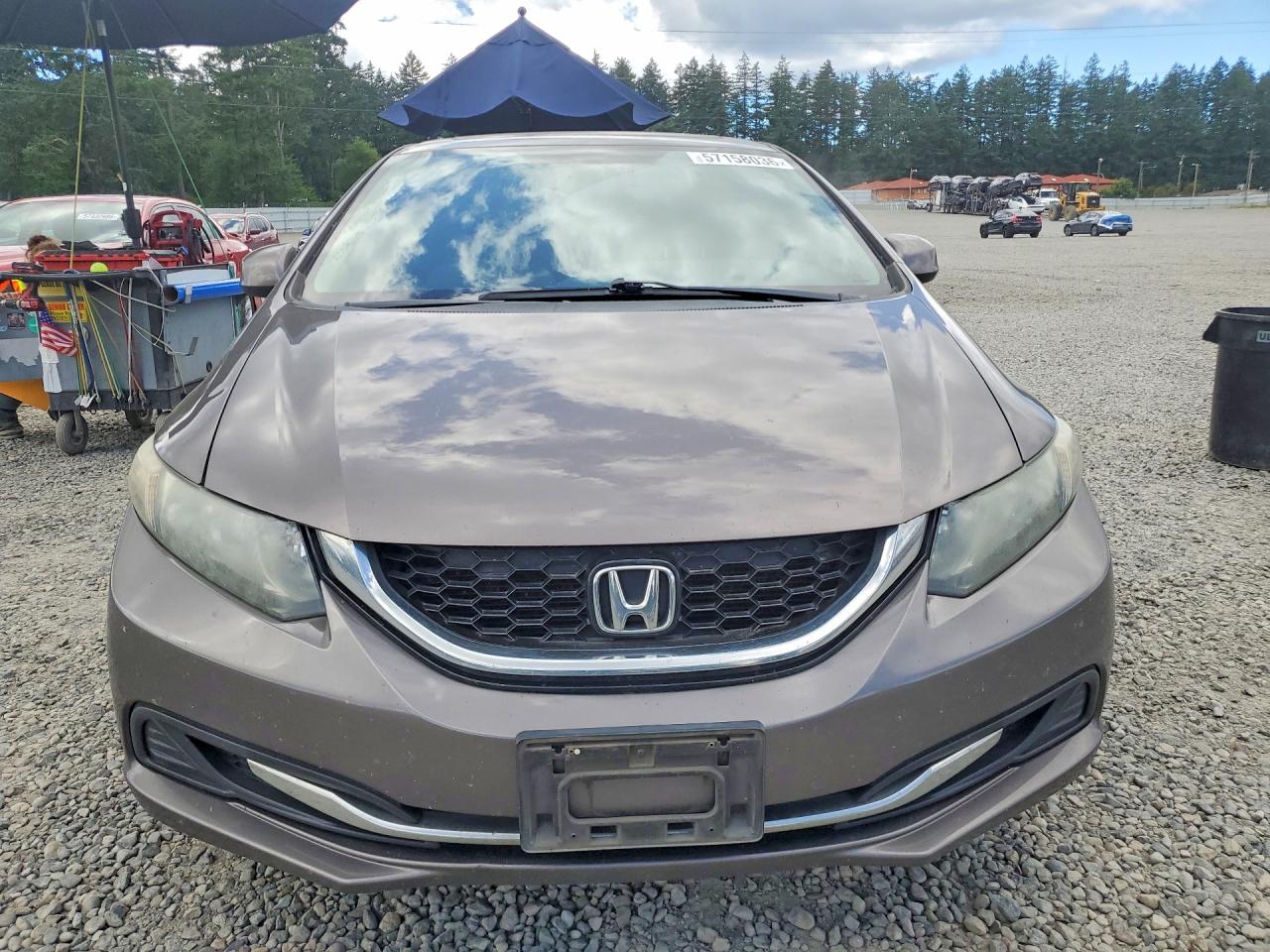 2013 Honda Civic Ex Серый vin: 19XFB2F86DE252815