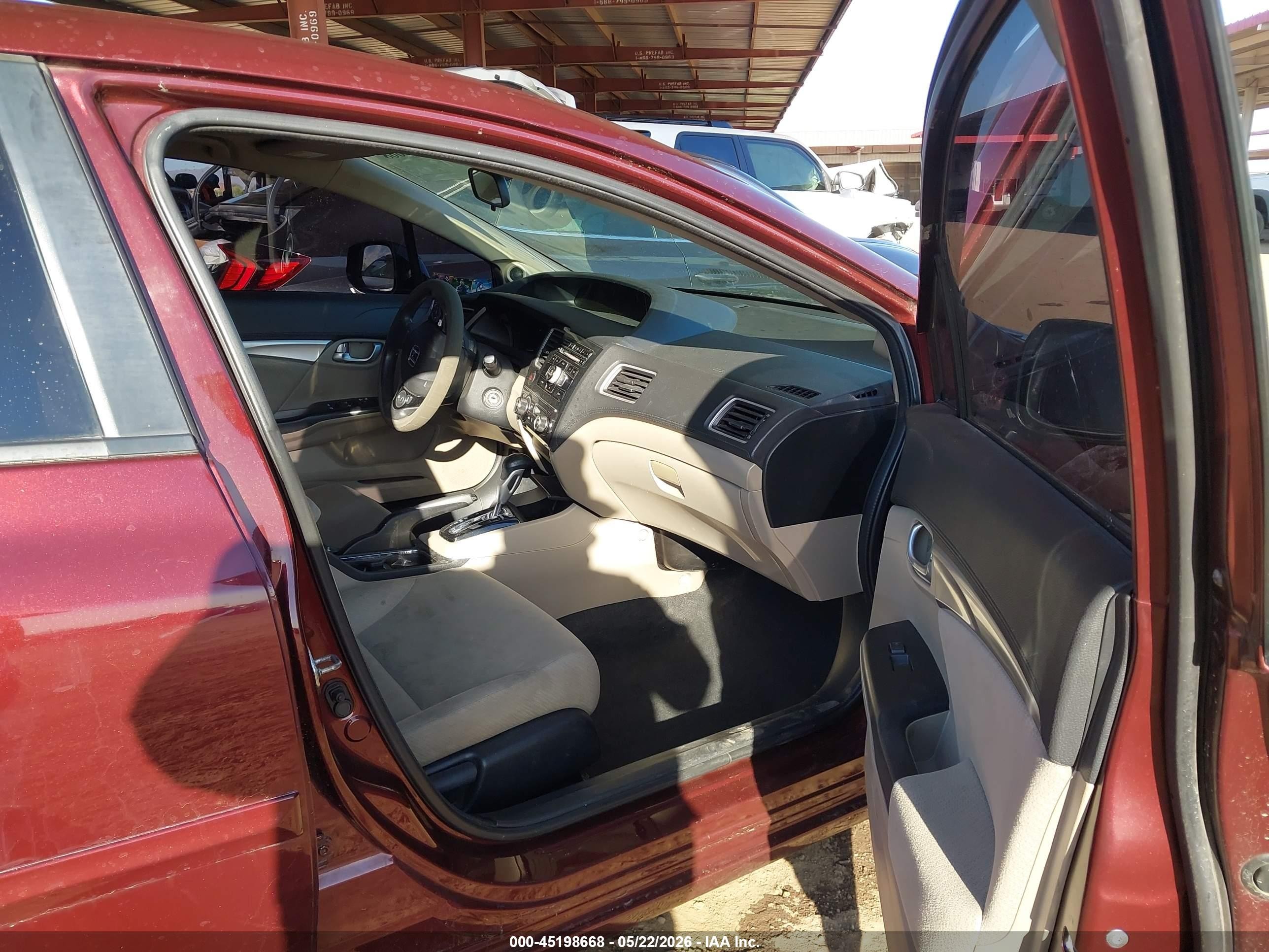 2013 Honda Civic Ex Темно-бордовый vin: 19XFB2F86DE254886