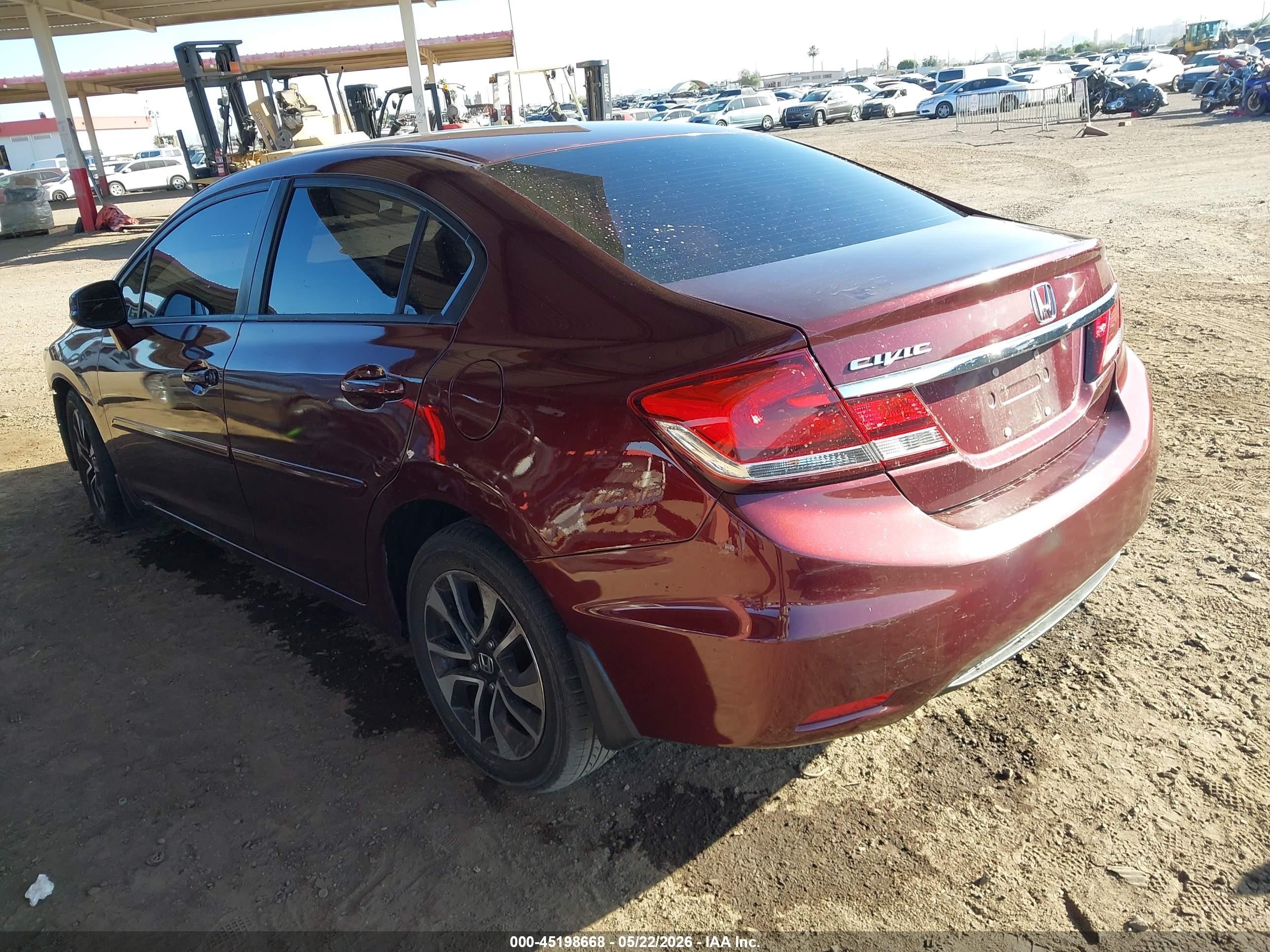 2013 Honda Civic Ex Темно-бордовый vin: 19XFB2F86DE254886
