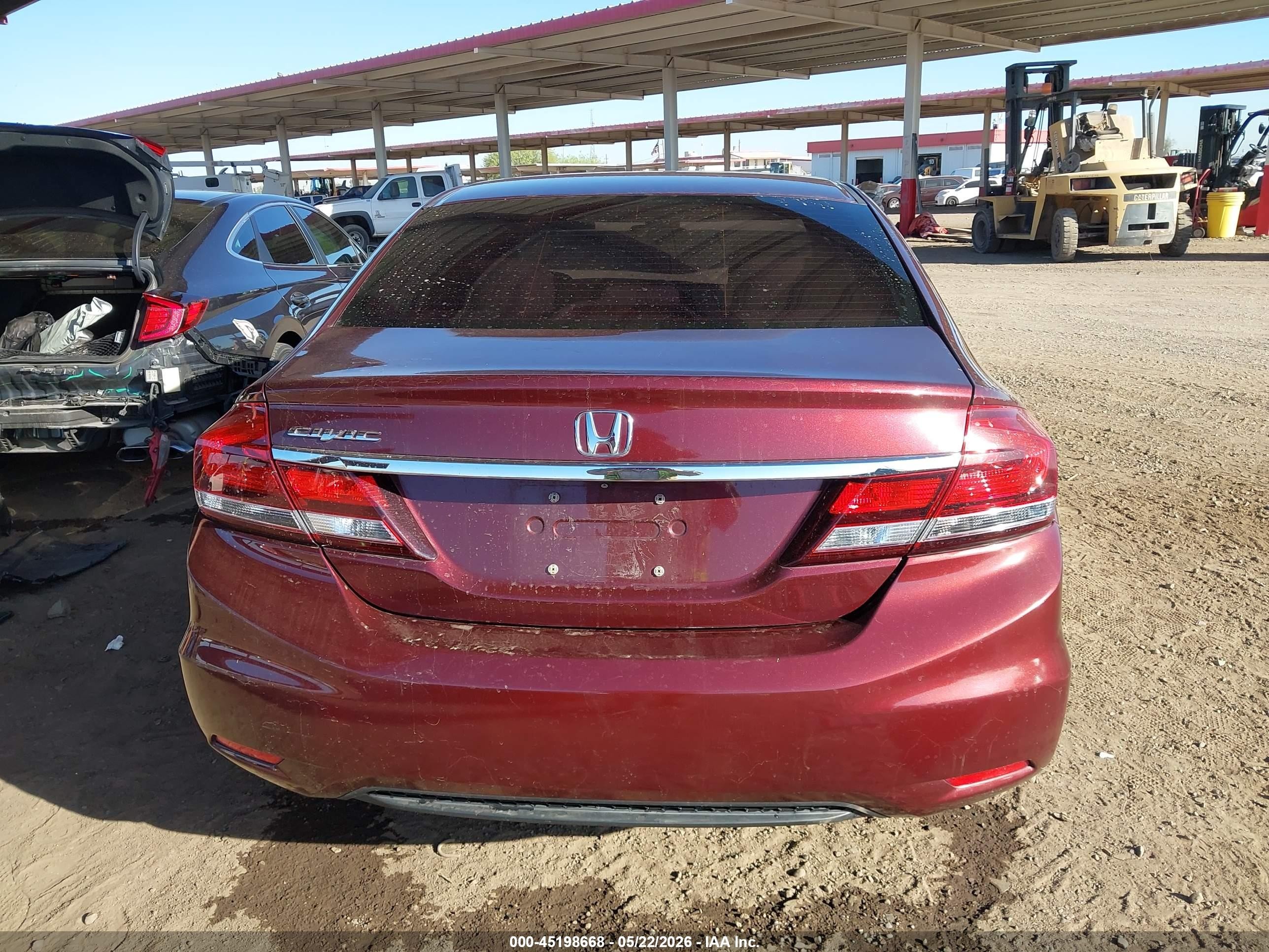 2013 Honda Civic Ex Темно-бордовый vin: 19XFB2F86DE254886
