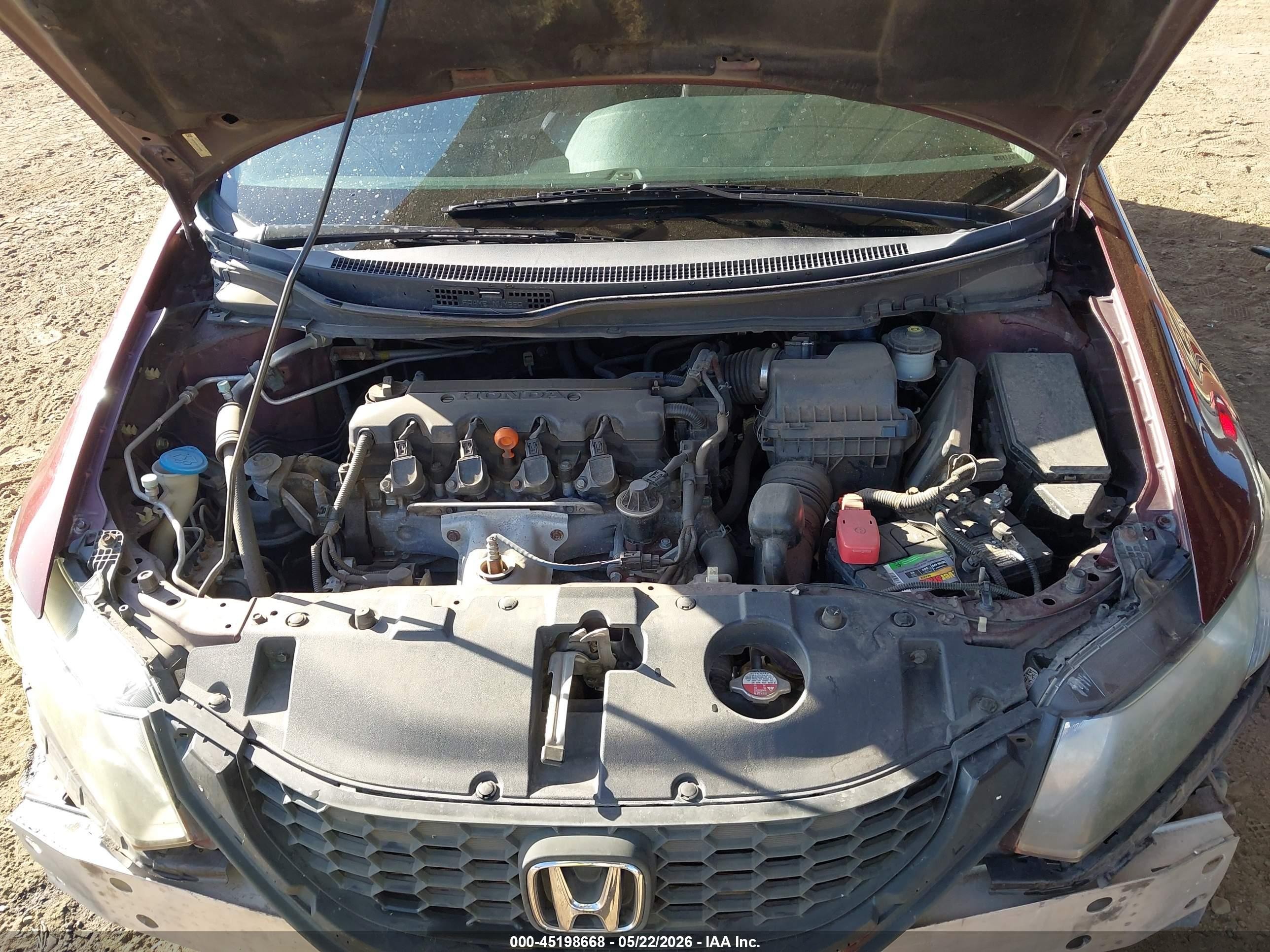 2013 Honda Civic Ex Темно-бордовый vin: 19XFB2F86DE254886