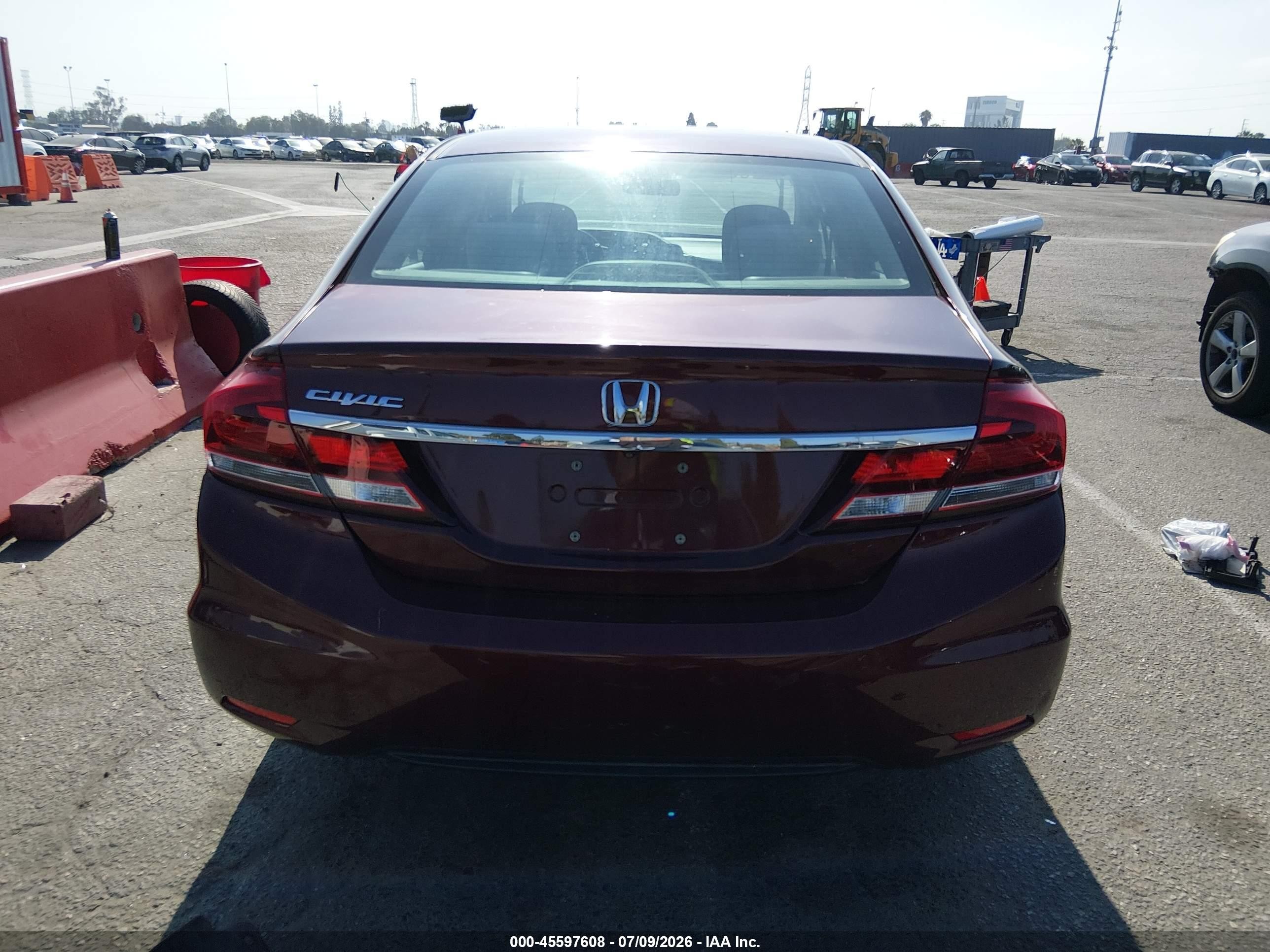 2013 Honda Civic Ex Бордовый vin: 19XFB2F86DE261868