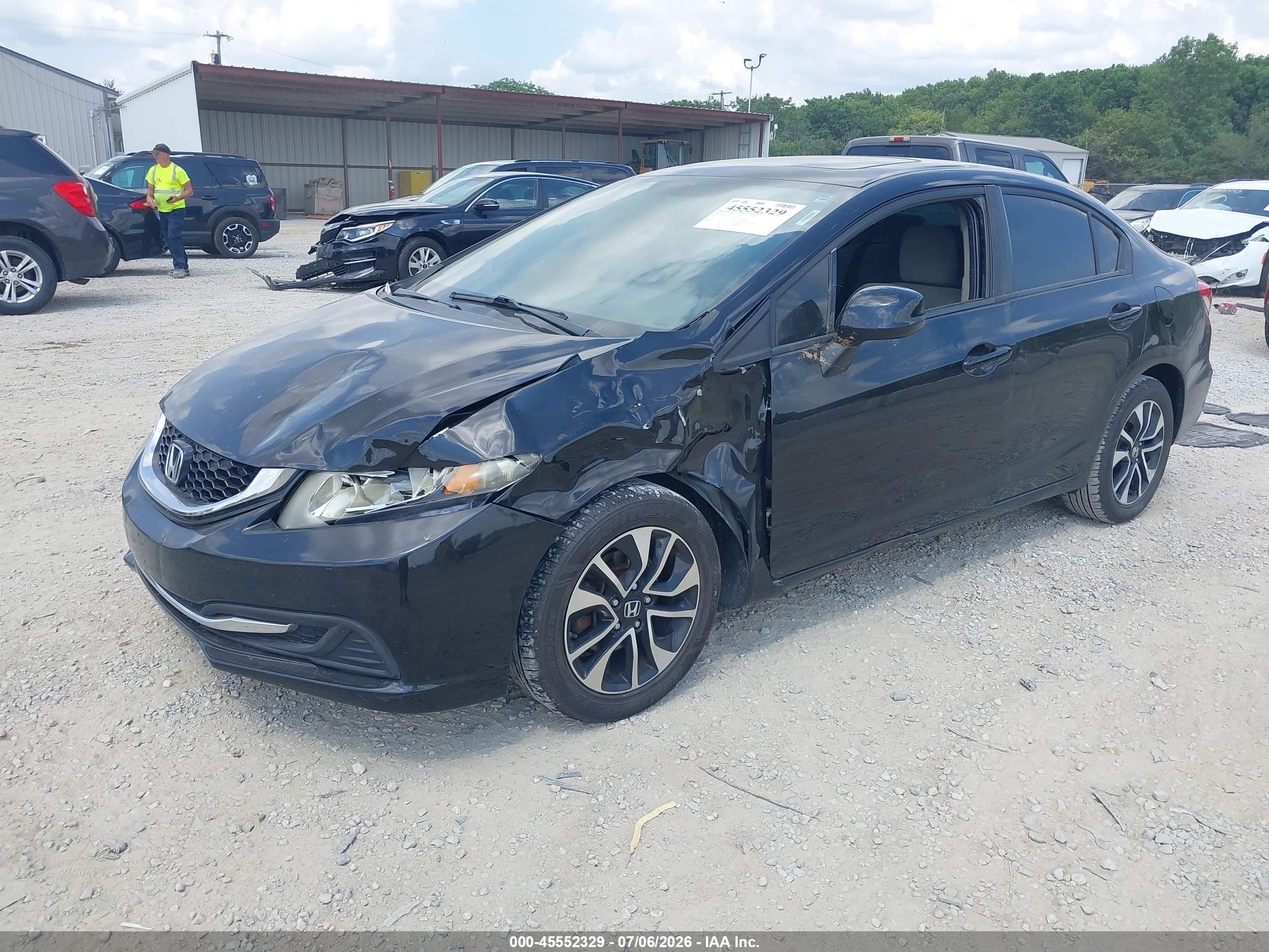 2013 Honda Civic Ex Black vin: 19XFB2F86DE265421