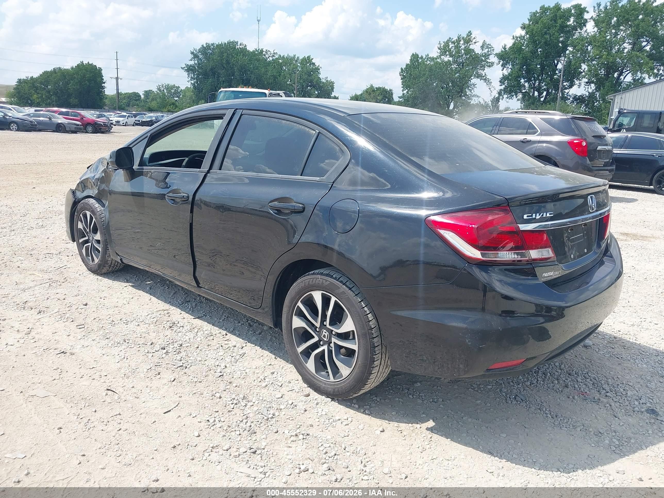 2013 Honda Civic Ex Black vin: 19XFB2F86DE265421